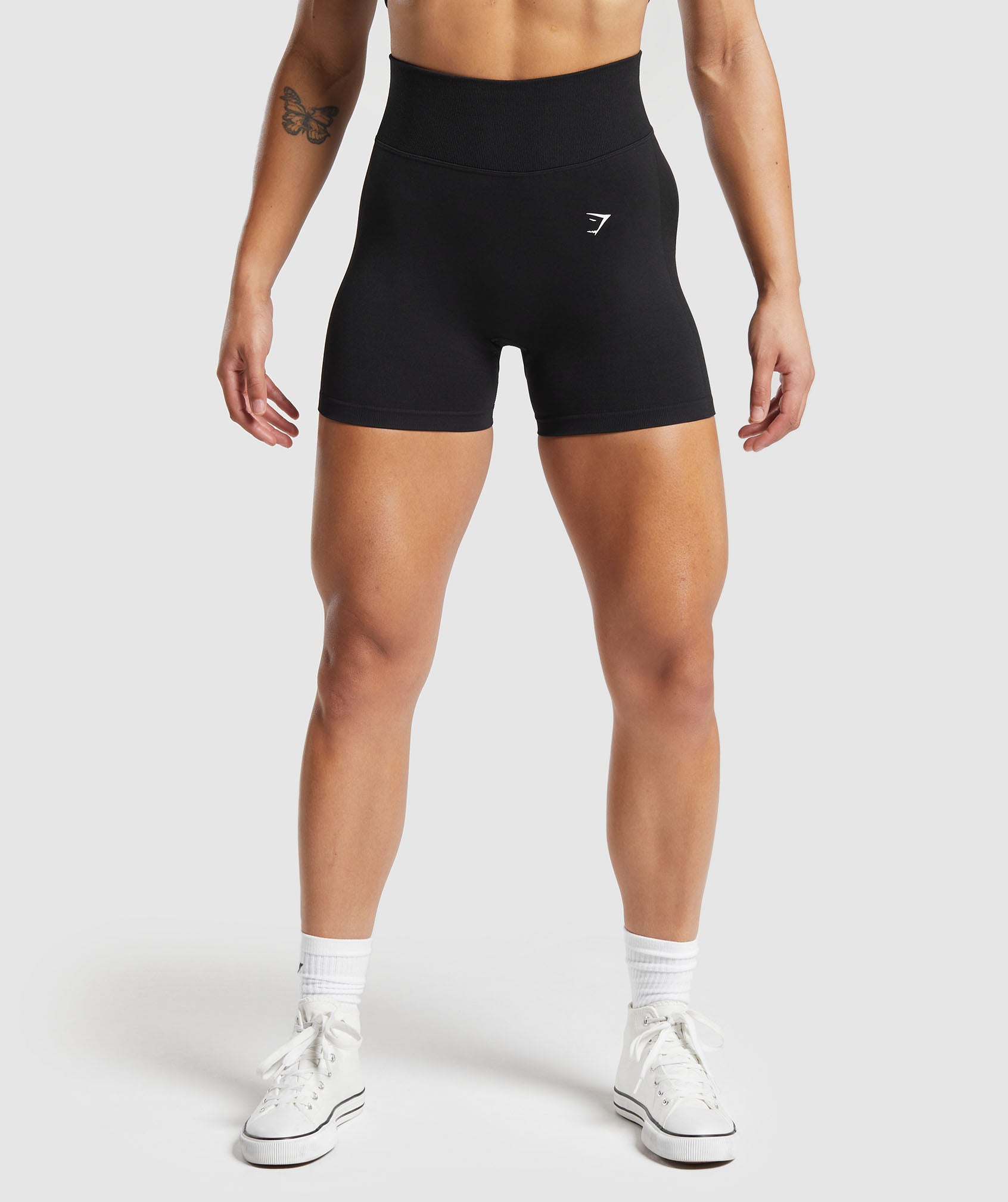 Lift Contour Seamless Shorts in Black/Black Marl - view 1