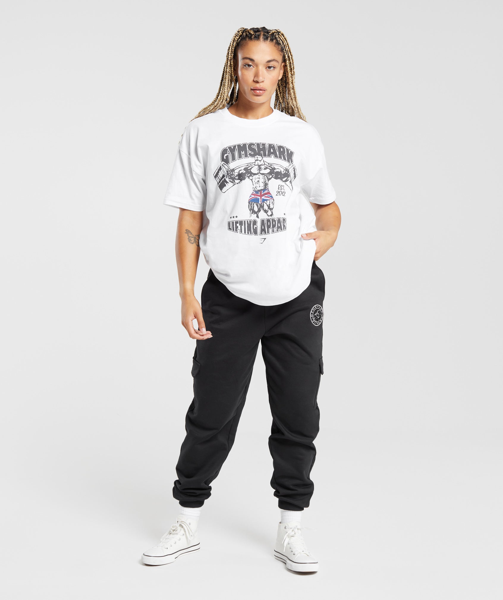 Lifting Apparel Oversized T-Shirt in White - view 4