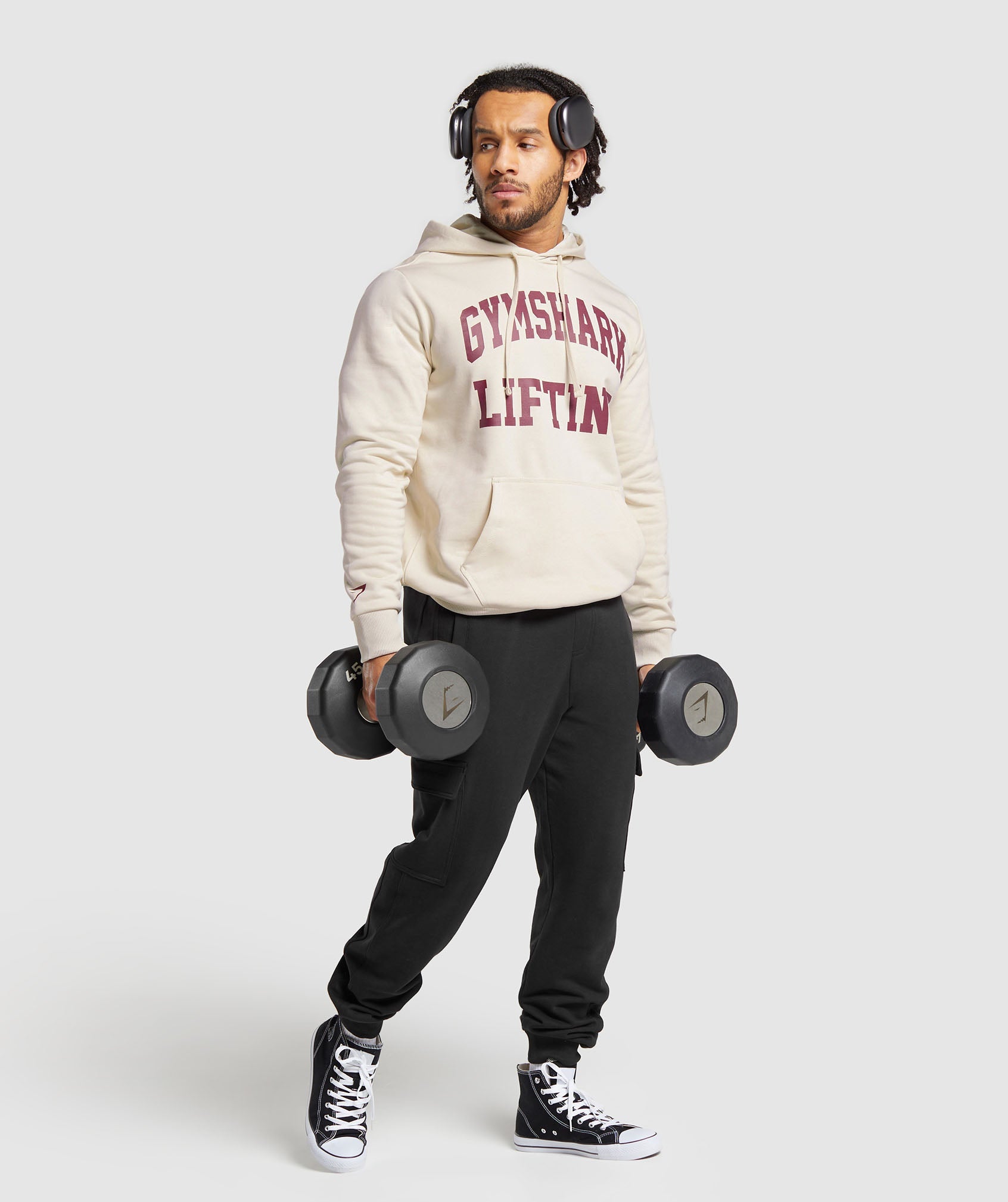 Lifting Club Hoodie in Ecru White - view 4