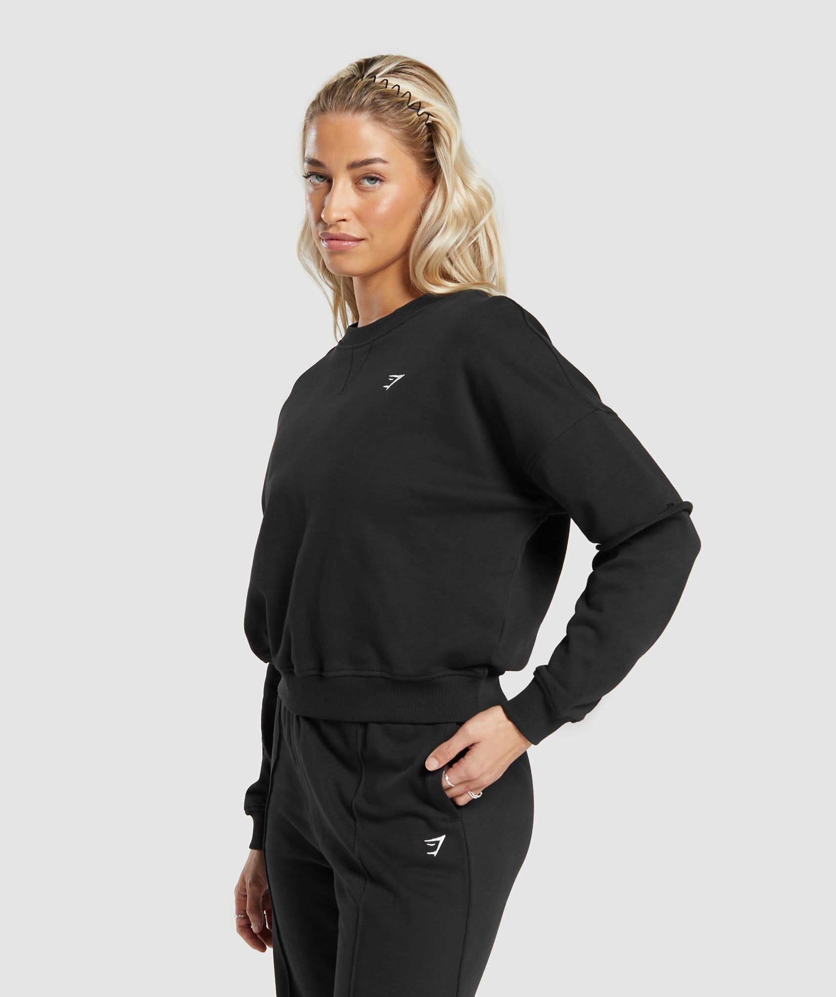 Lifting Oversized Sweatshirt in Black - view 3