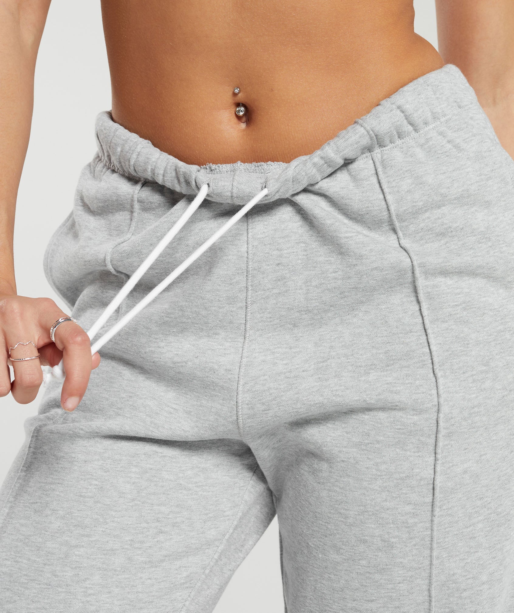 Lifting Straight Leg Joggers in Light Grey Core Marl - view 6