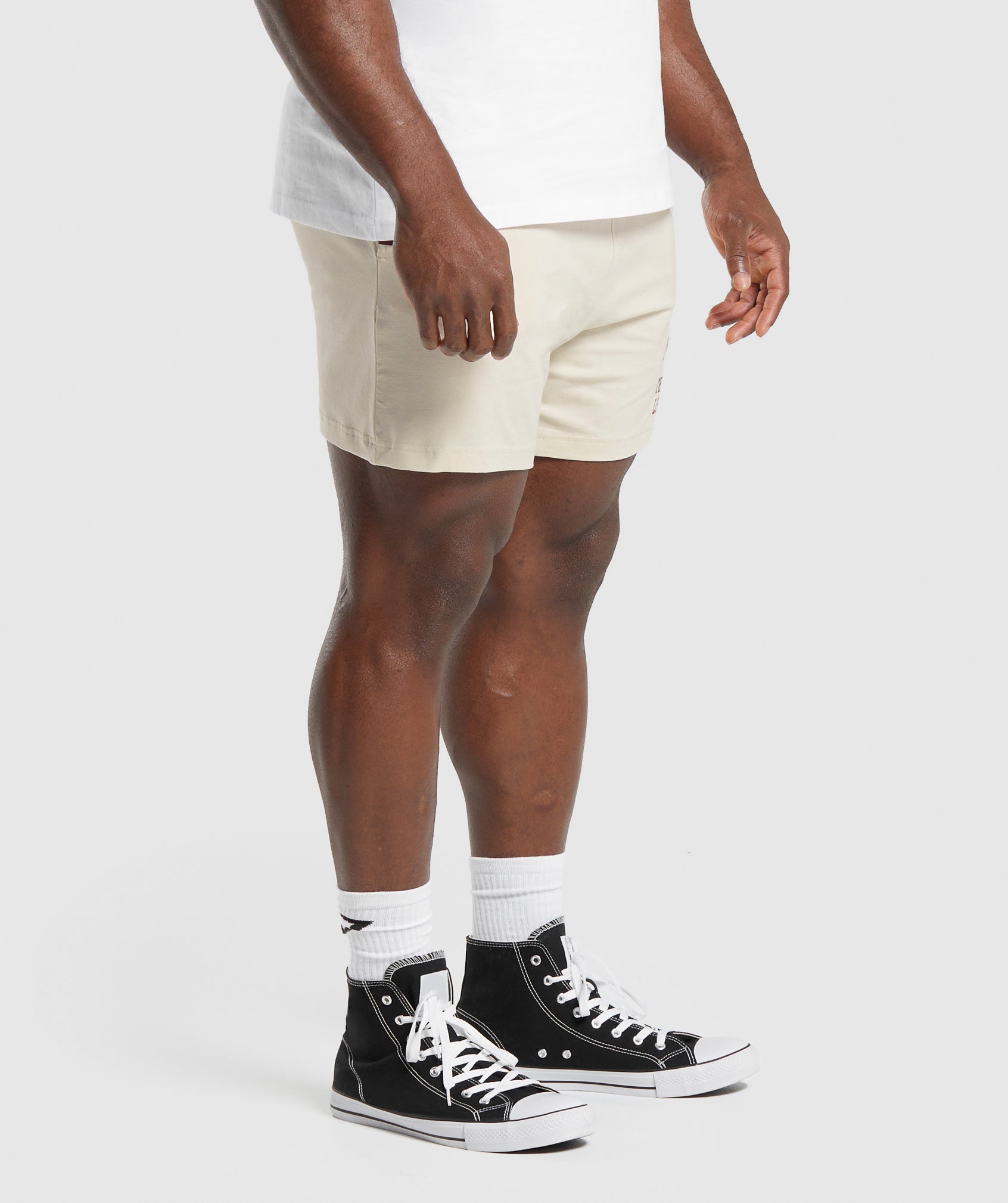 Lightweight Jersey Shorts in Ecru White - view 3