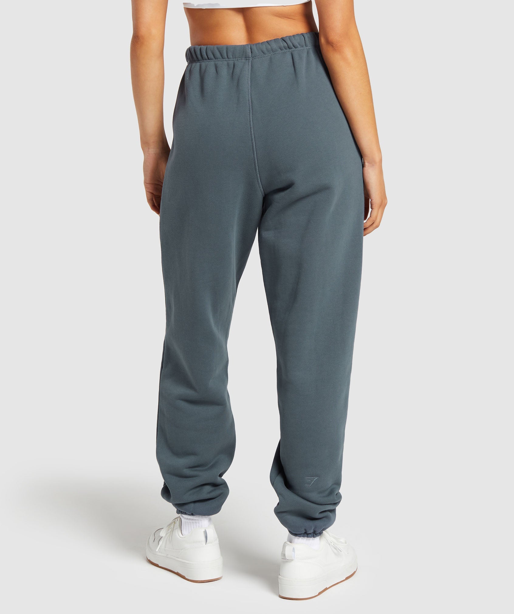 Heavyweight Loopback Sweat Joggers in Titanium Blue - view 2