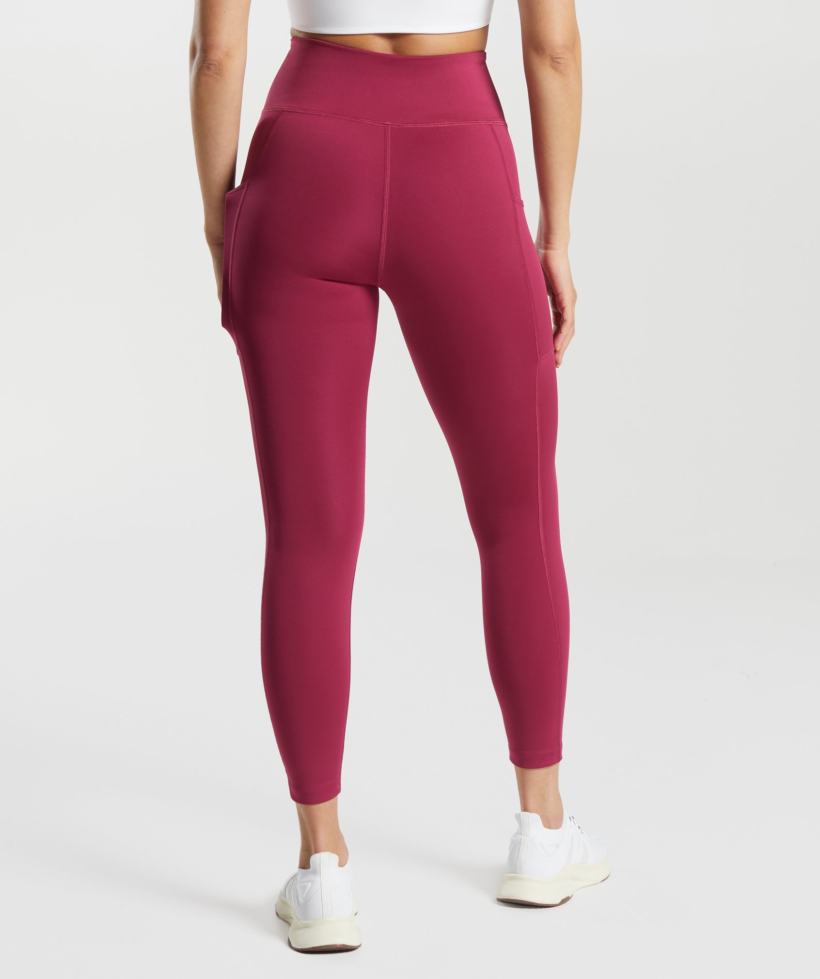 Lululemon Fast and Free High Rise Maroon Leggings with‎ Pockets
