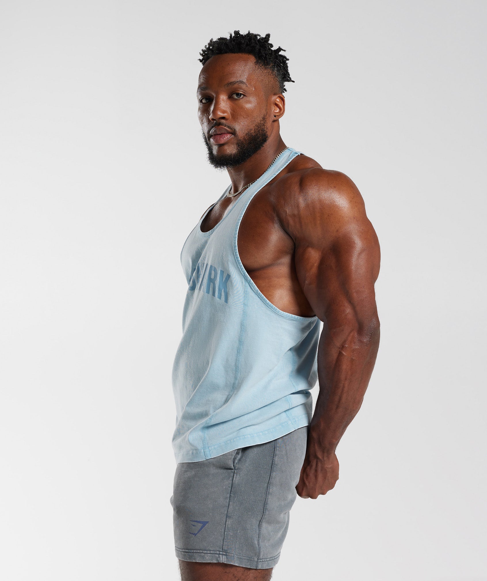 Gymshark Power Washed Stringer - Ozone Blue