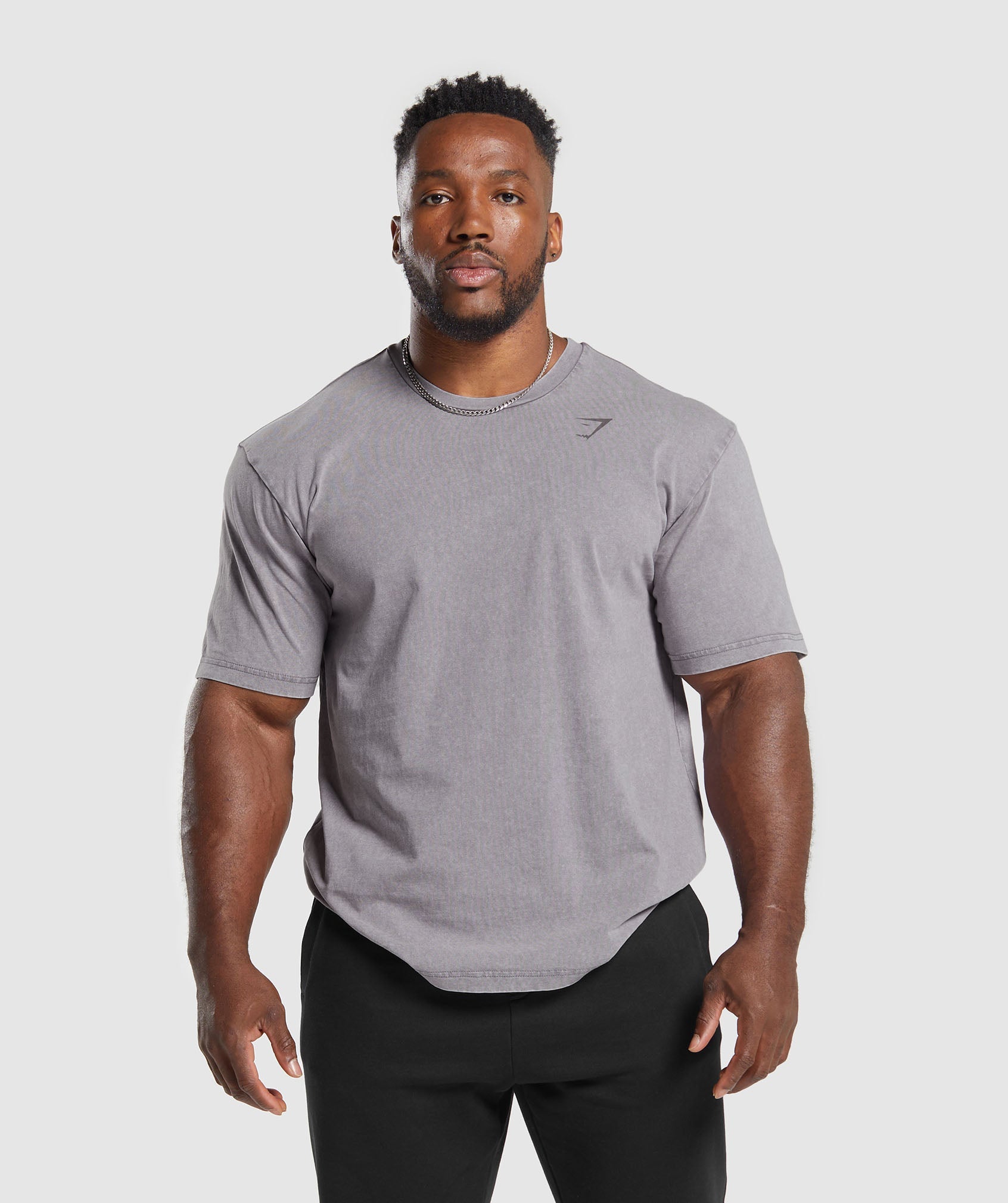 Gymshark Power Washed Short Sleeve Crew - Dusk Green