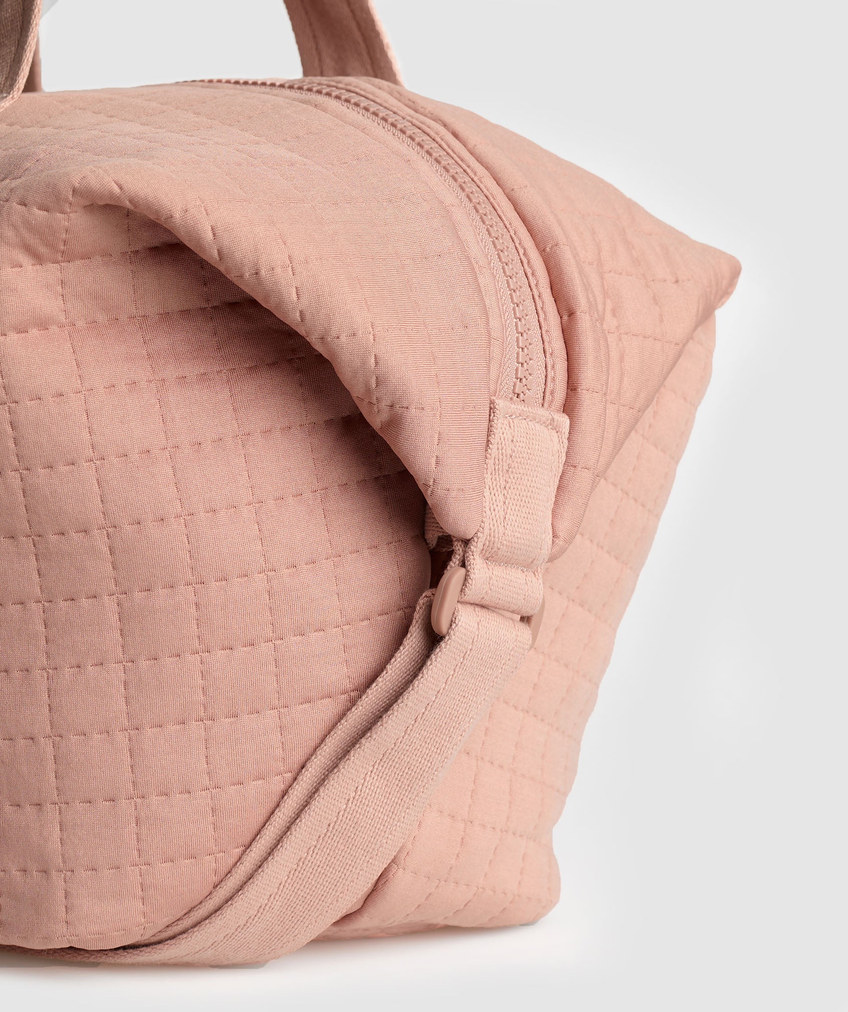 Quilted Tote Bag in Faded Pink - view 2