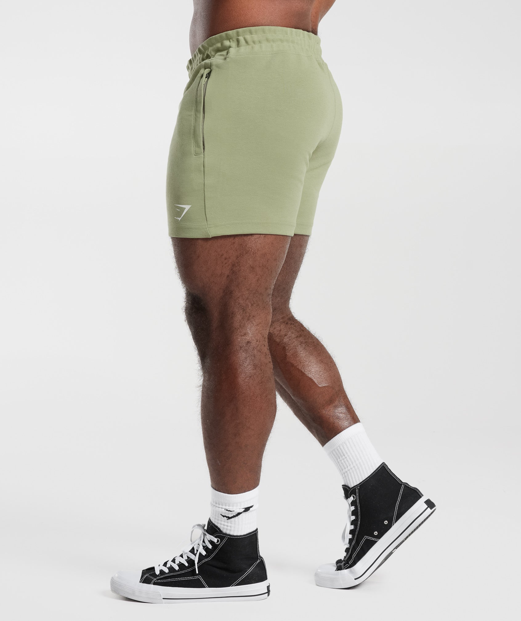 React 5" Shorts in Light Sage Green - view 5