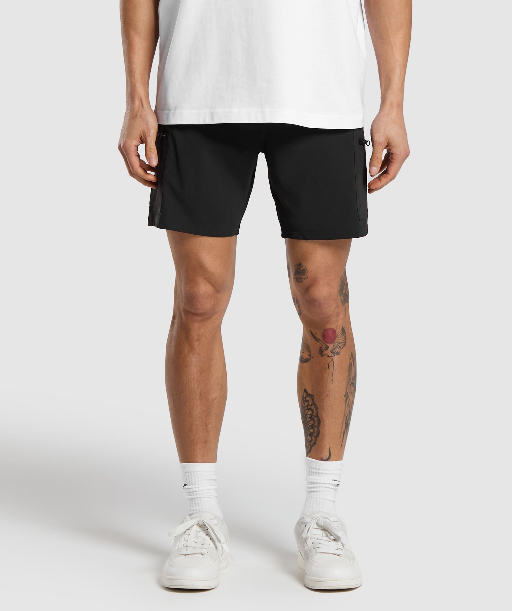 Rest Day 6" Cargo Shorts in Black - view 1