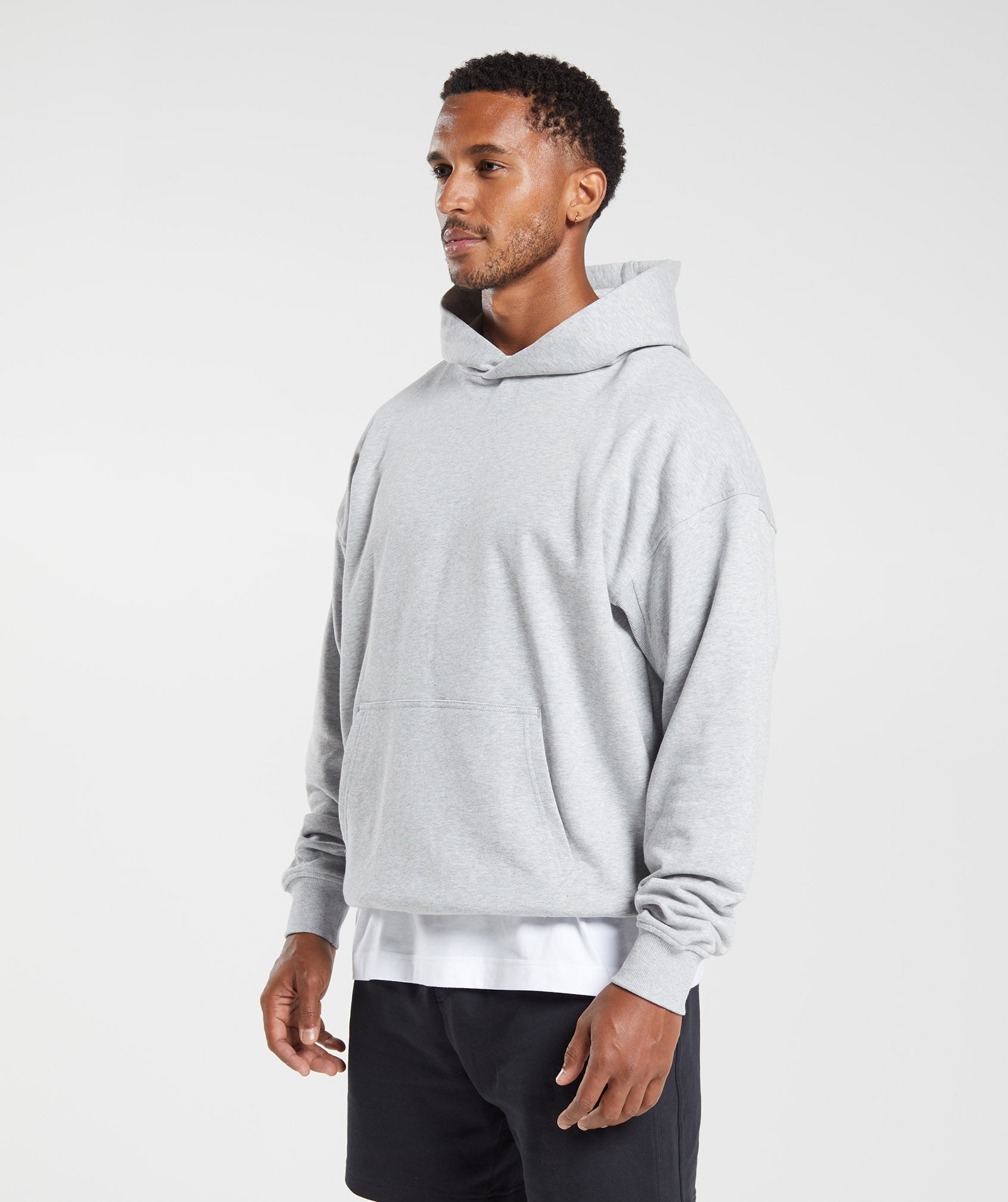 Rest Day Essentials Hoodie in Light Grey Core Marl - view 3