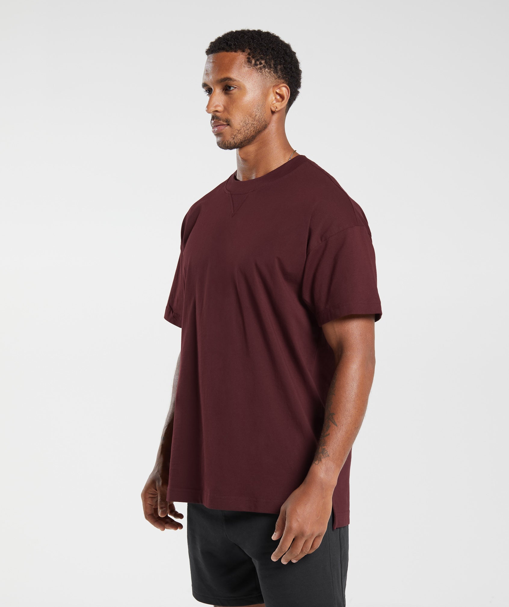 Rest Day Essentials T-Shirt in Rich Maroon - view 3