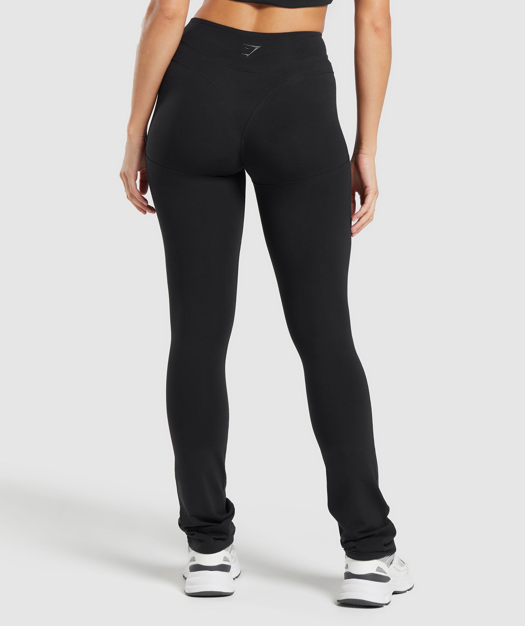Rest Day Boot Cut Cotton Leggings in Black - view 2
