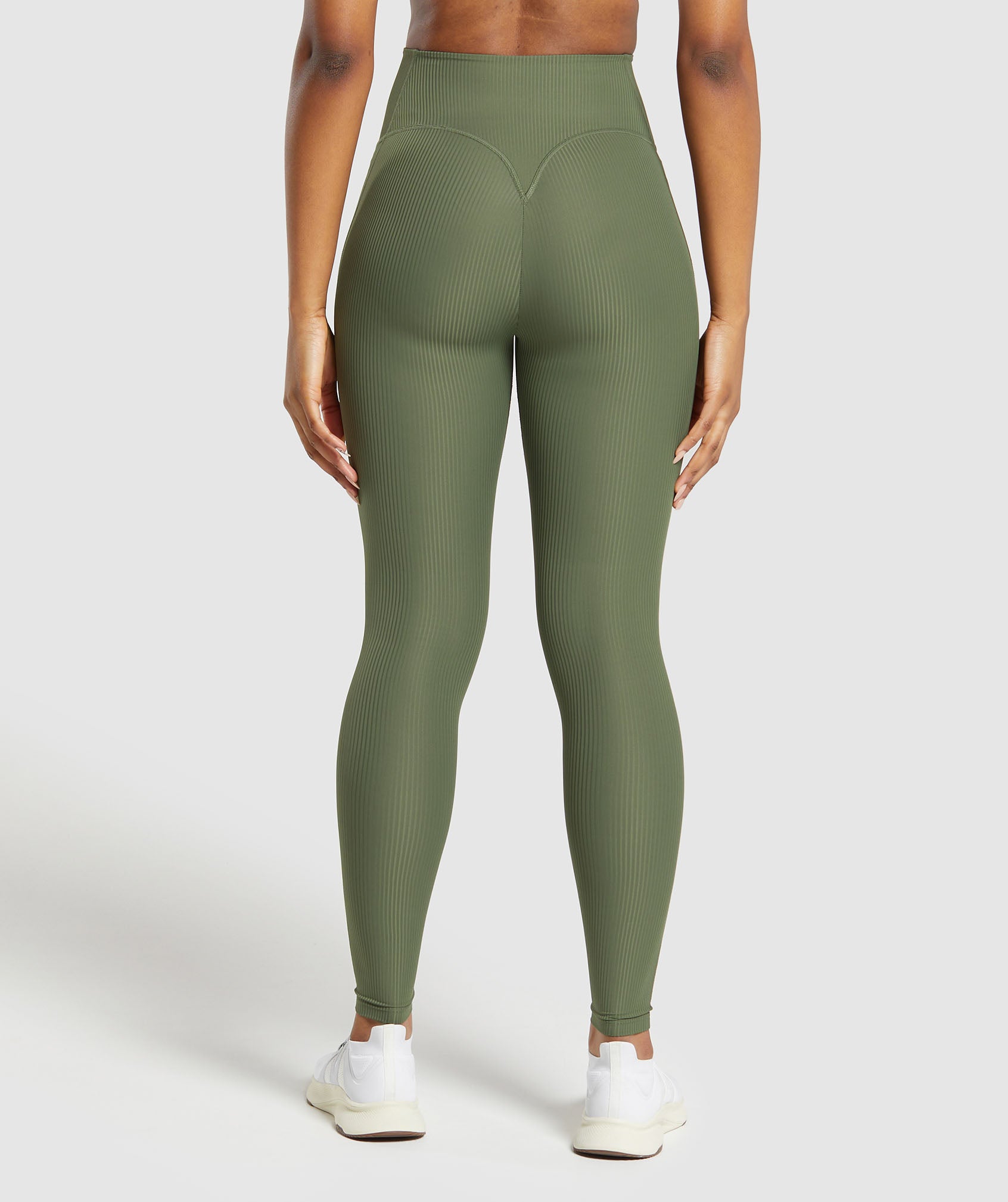 Ribbed Legging in Core Olive - view 2