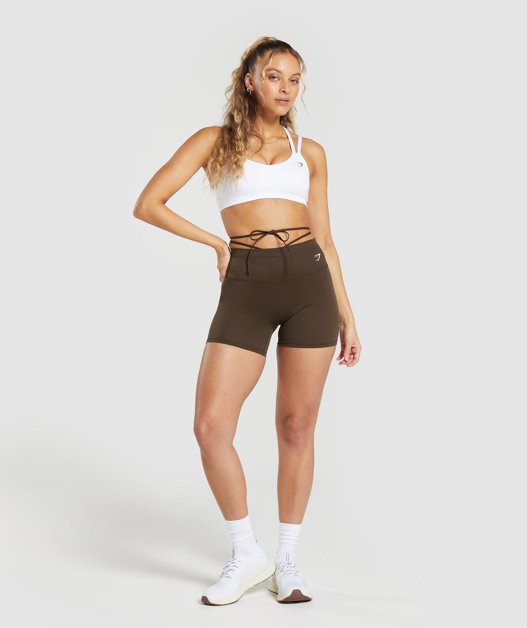 Ribbon Tie Waisted Short in Archive Brown - view 5