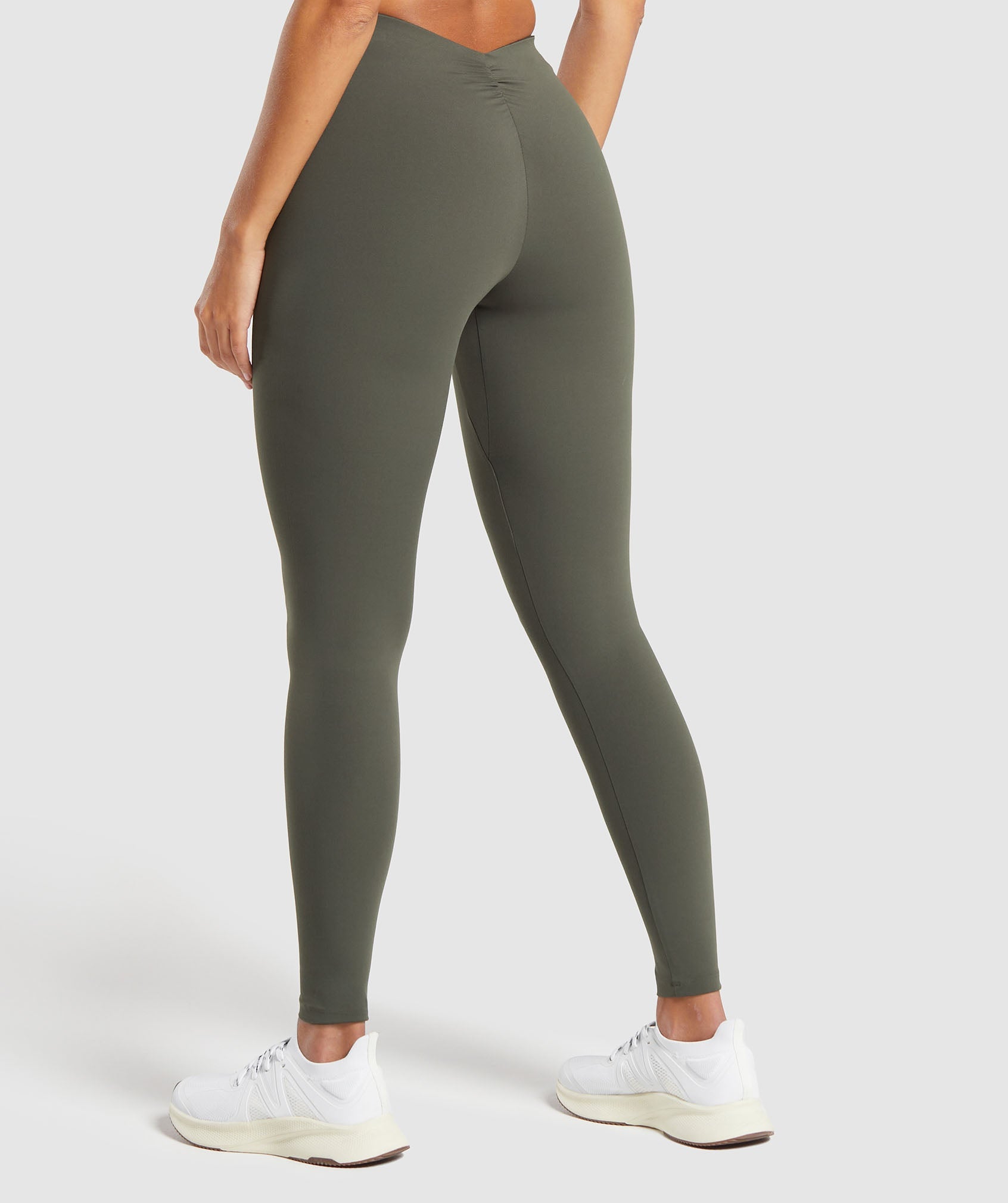 Ruche Leggings in Strength Green - view 2