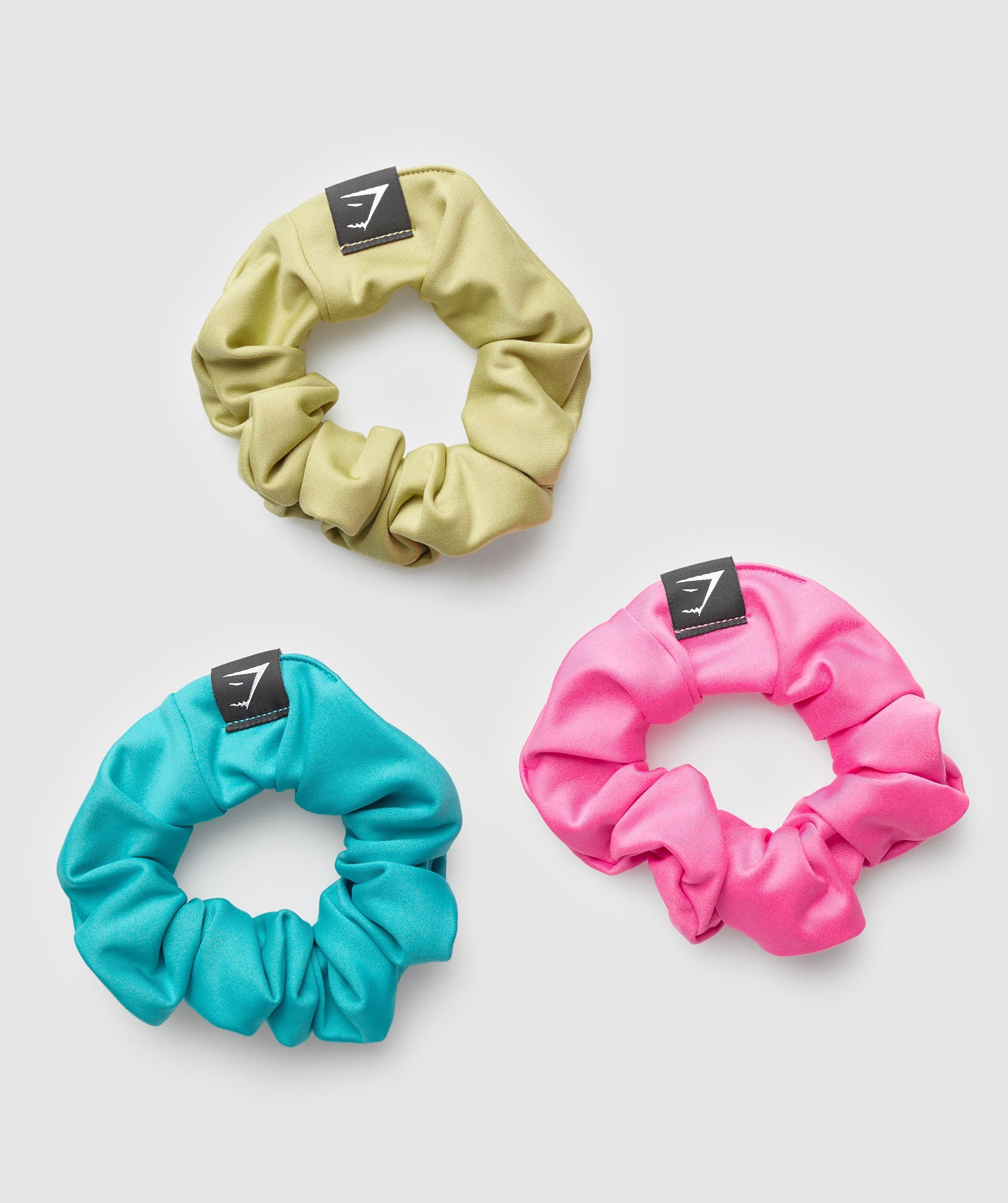Scrunchies 3pk in Fetch Pink/Artificial Teal/Vintage Green