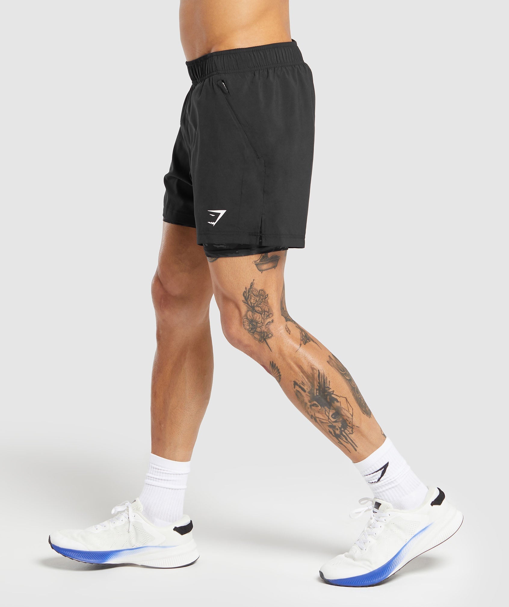 Sport  5" Shorts in Black/Asphalt Grey - view 3