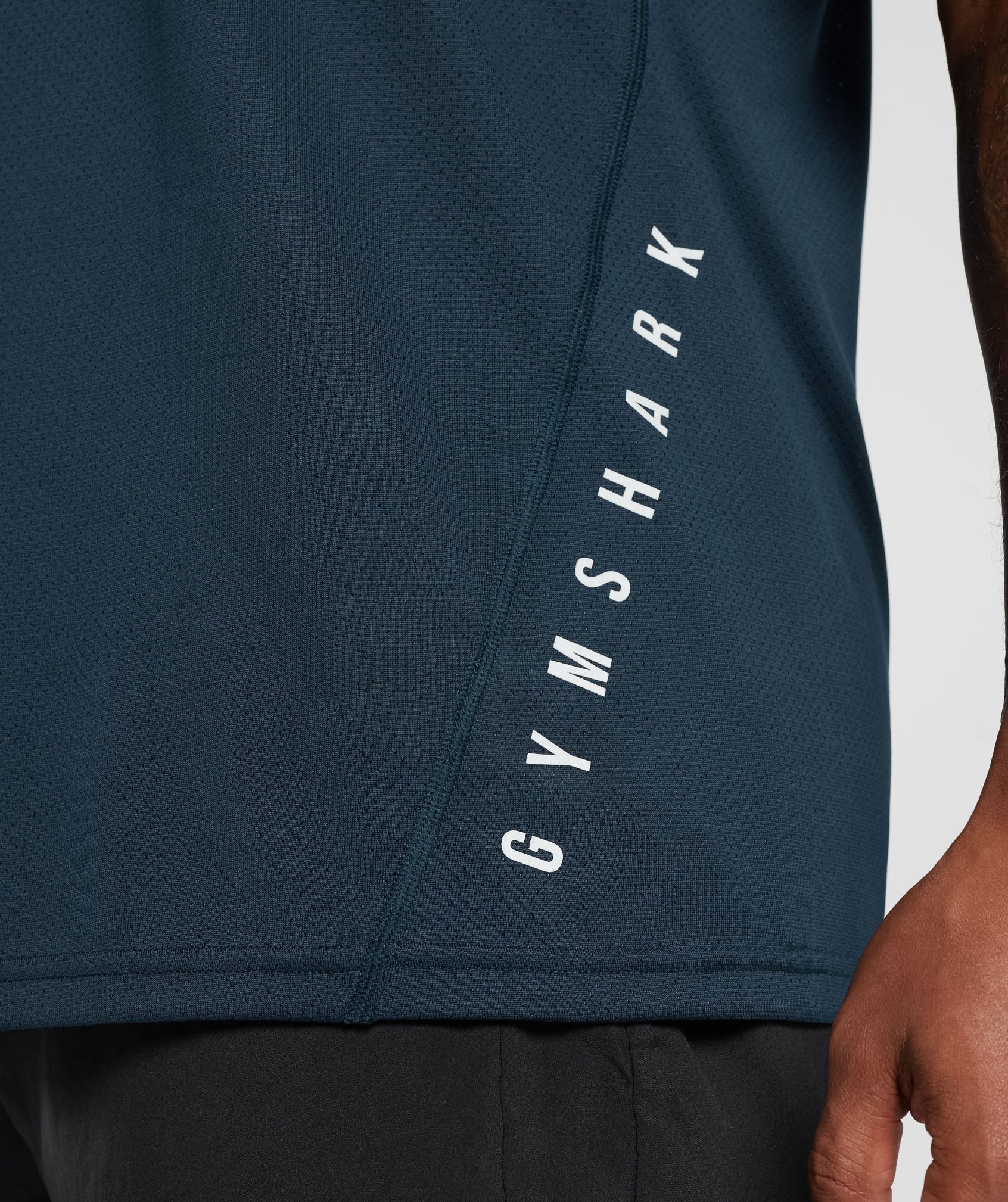 Sport T-Shirt in Navy/Black Marl - view 6