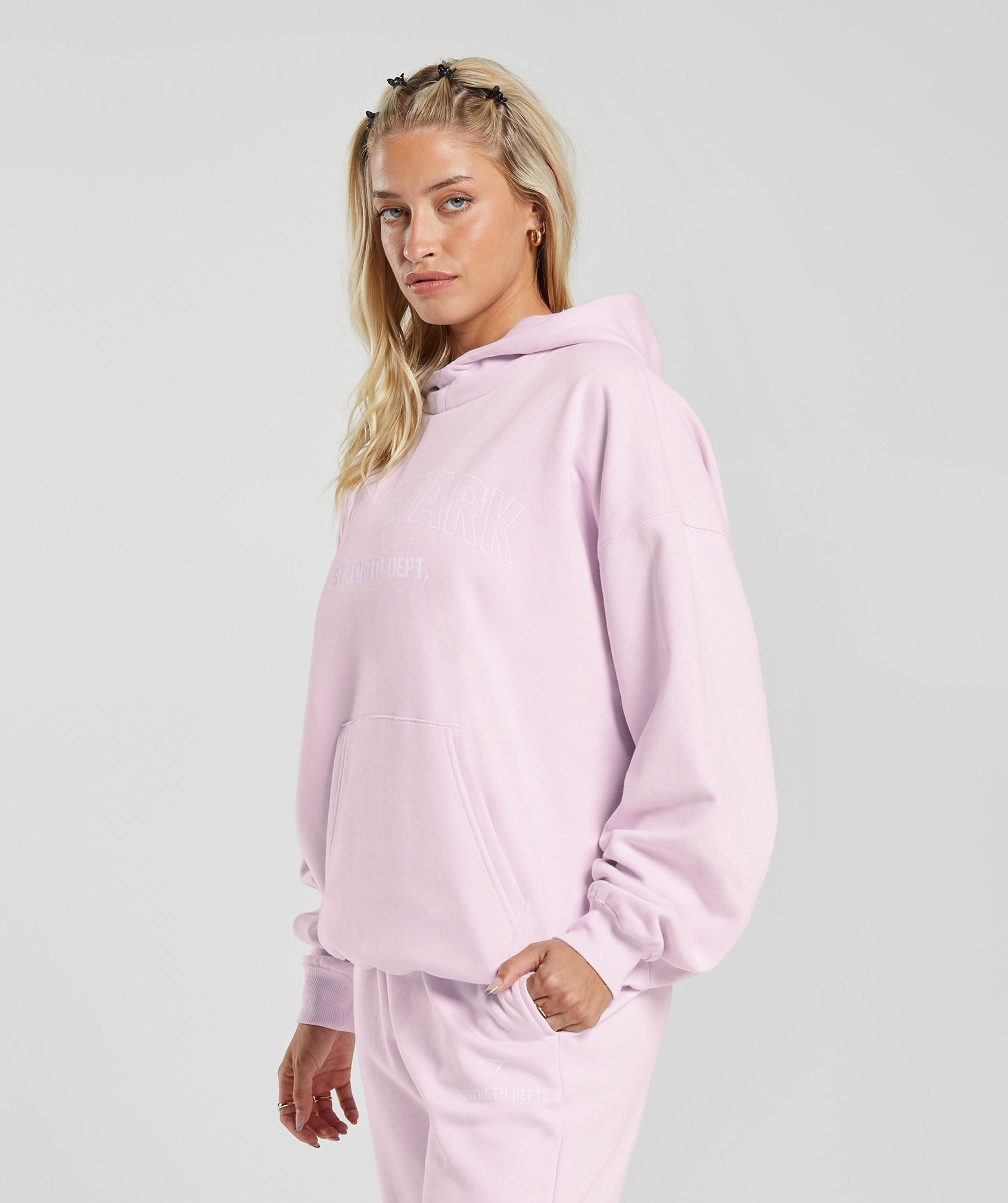 Strength Department Graphic Hoodie in Lemonade Pink - view 3