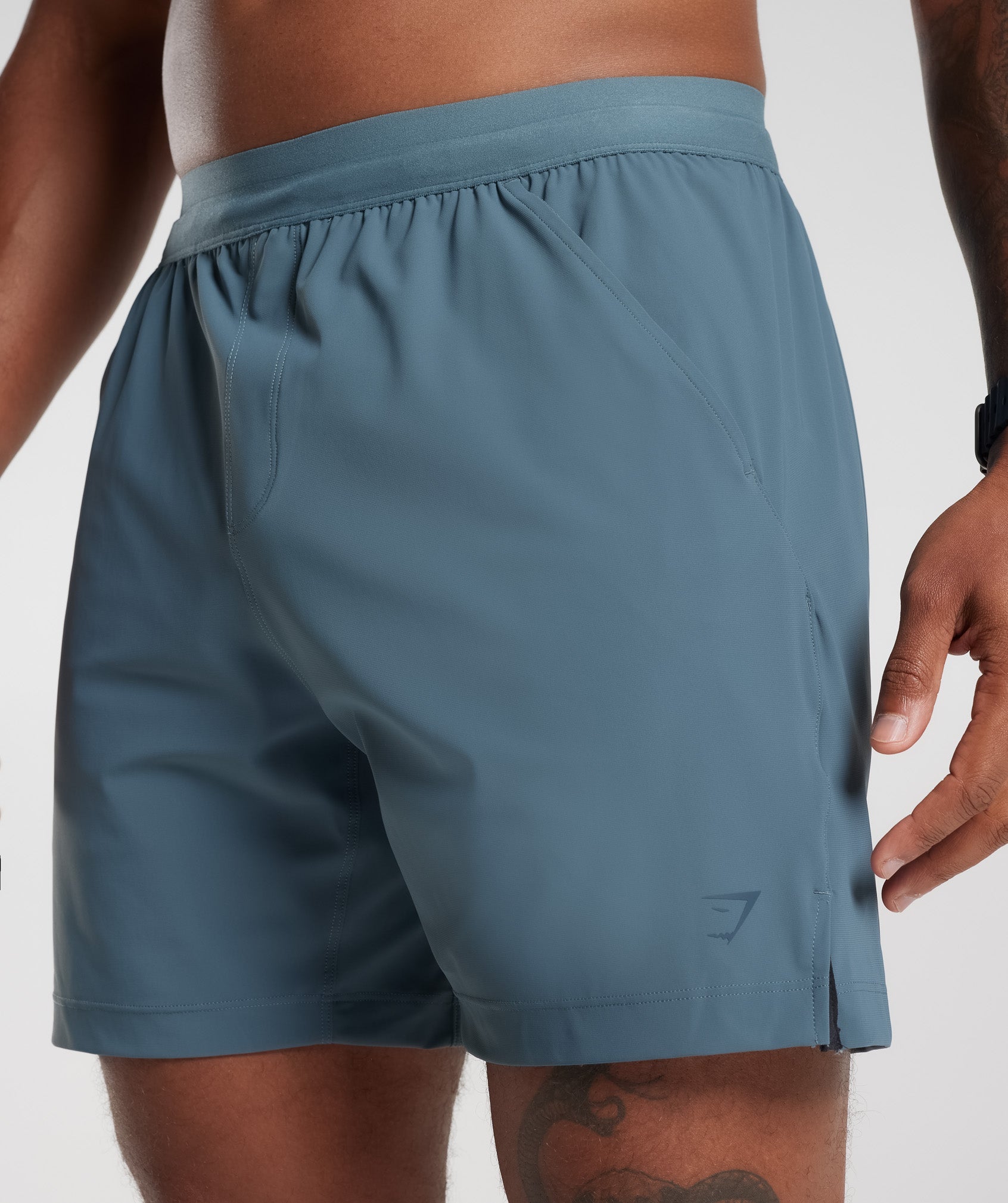 Studio 6" Shorts in Denim Teal - view 5