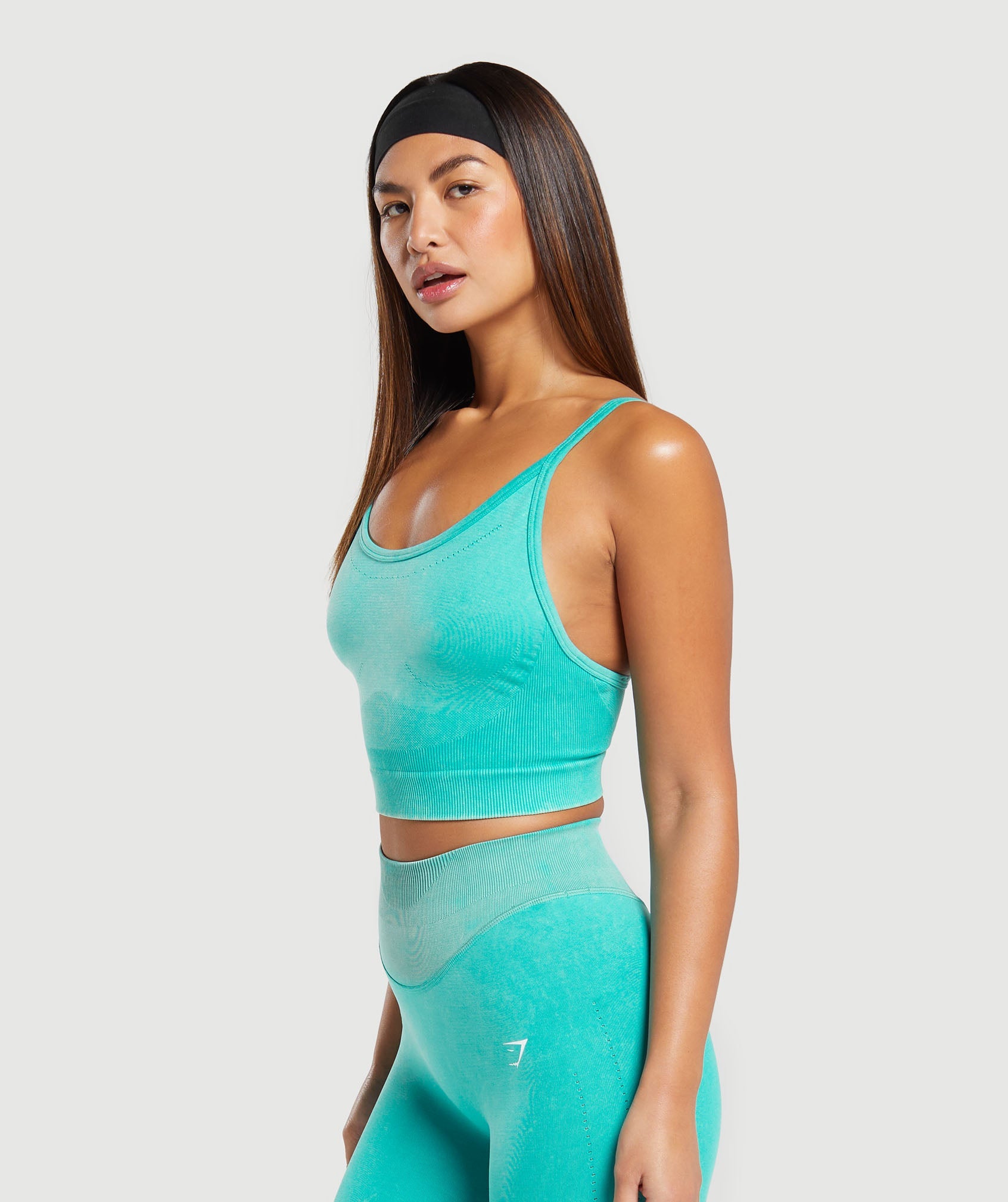 Sweat Seamless Washed Midi Tank in Capri Blue - view 5