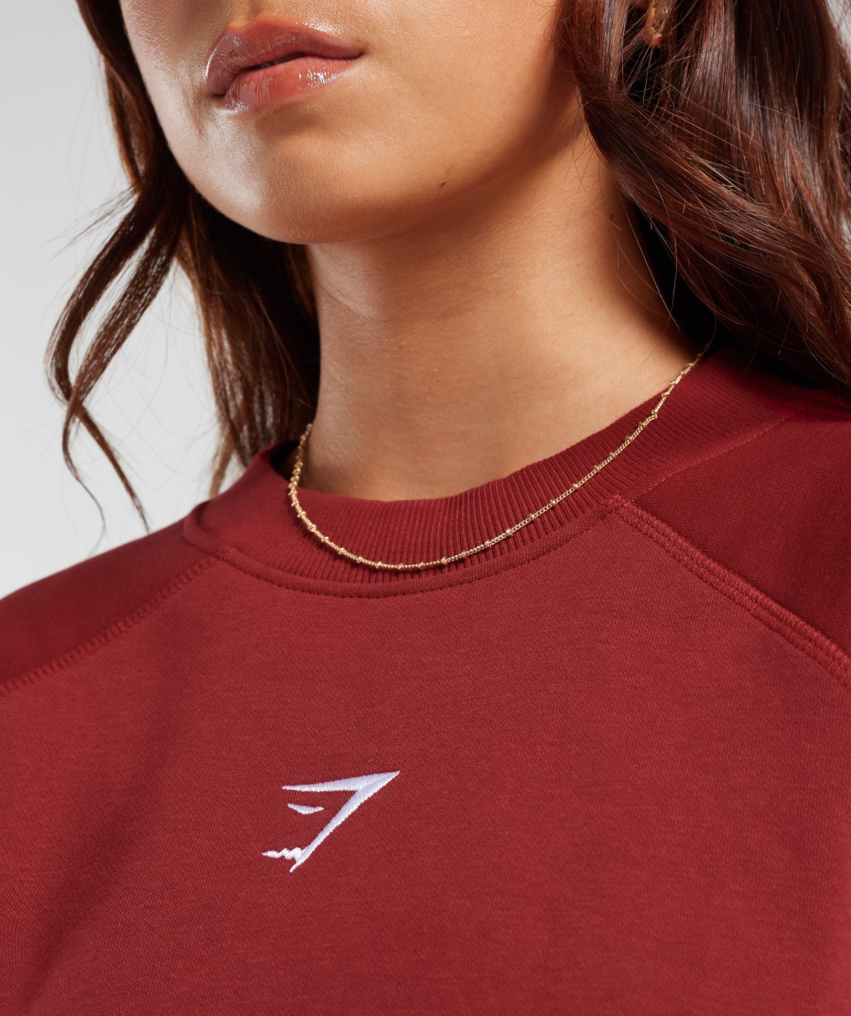 Training Oversized Fleece Sweatshirt in Spiced Red - view 5