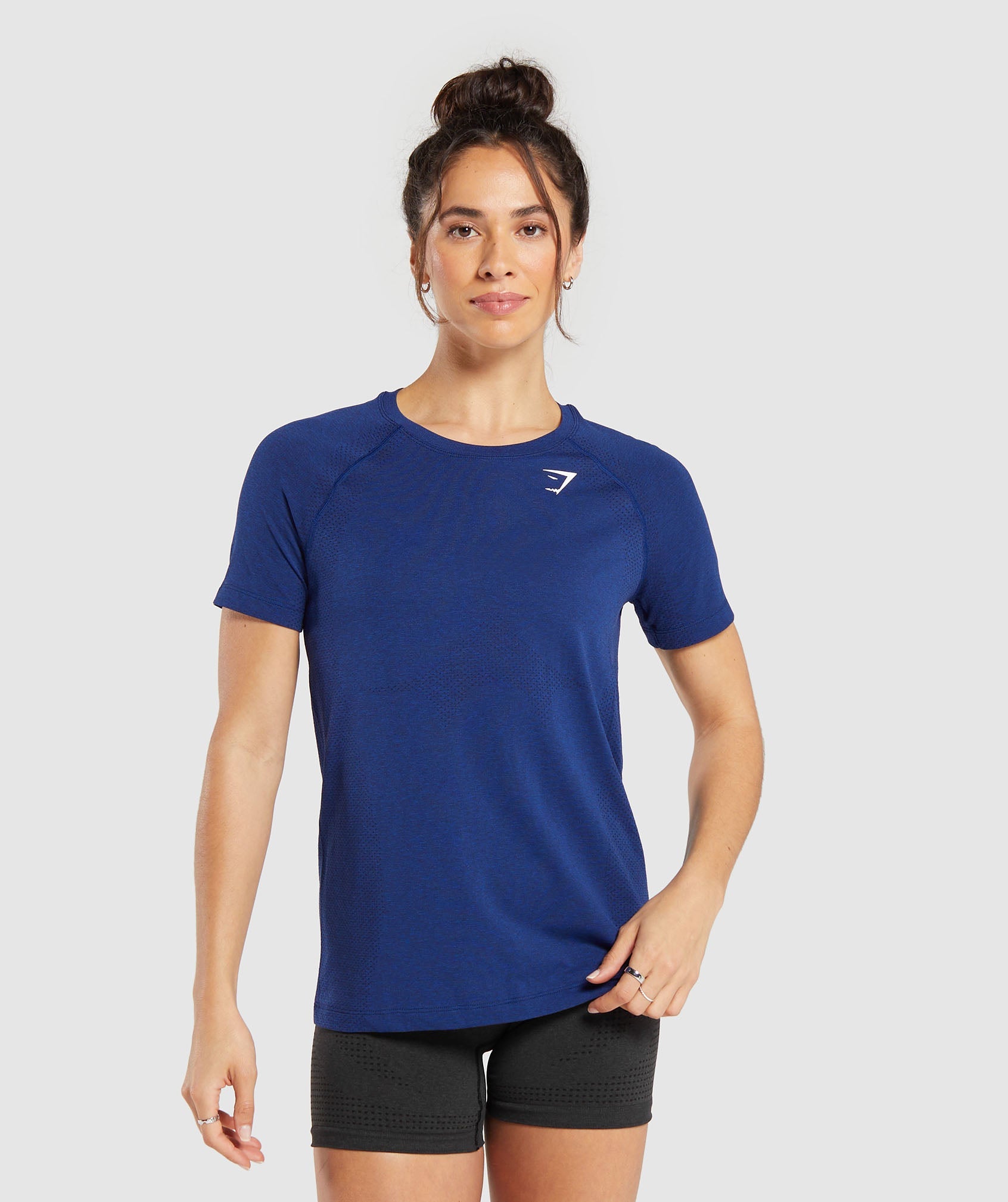 Vital Seamless  2.0 Light T Shirt in Stellar Blue Marl