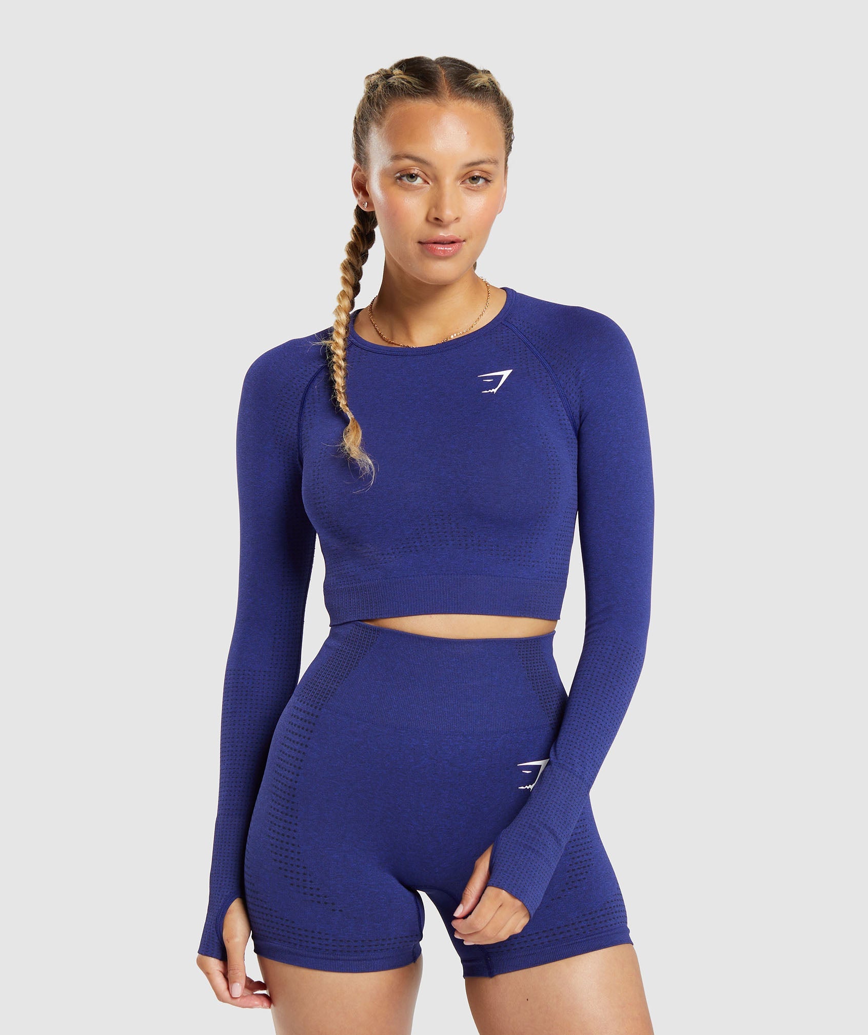 LNDR womens activewear crop top XS navy blue maroon bnwt