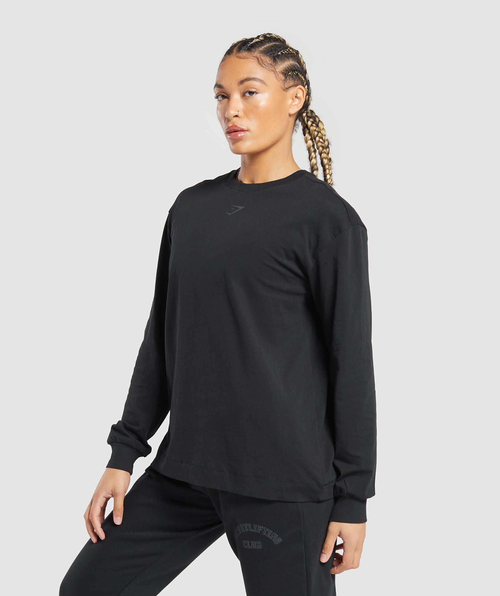 Weightlifting Long Sleeve Top in Black - view 3