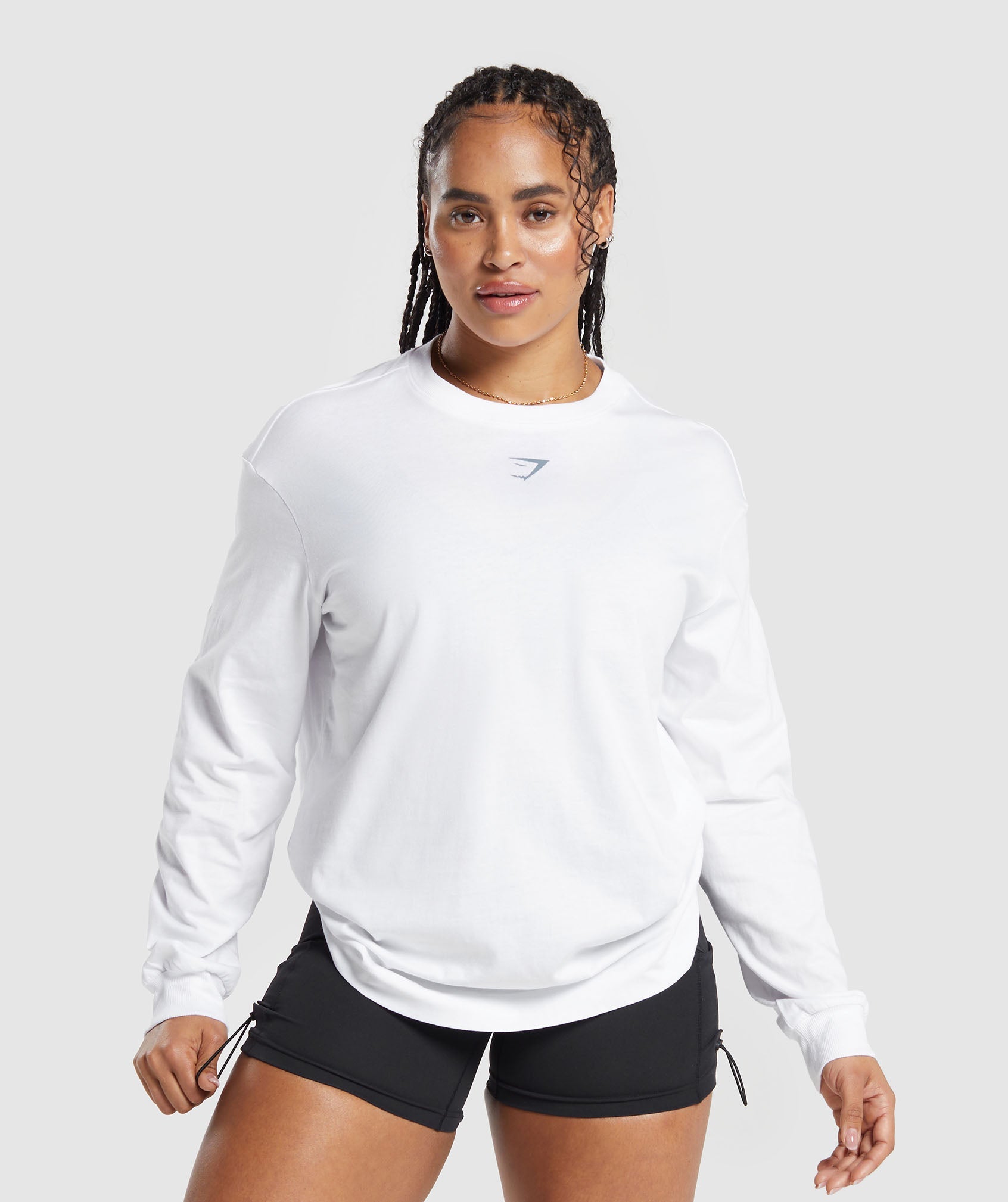 Weightlifting Long Sleeve Top in White - view 2