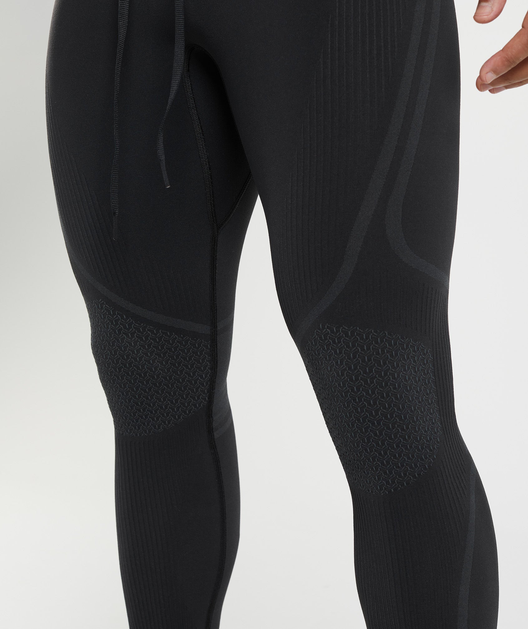 315 Seamless Tights in Black/Charcoal Grey