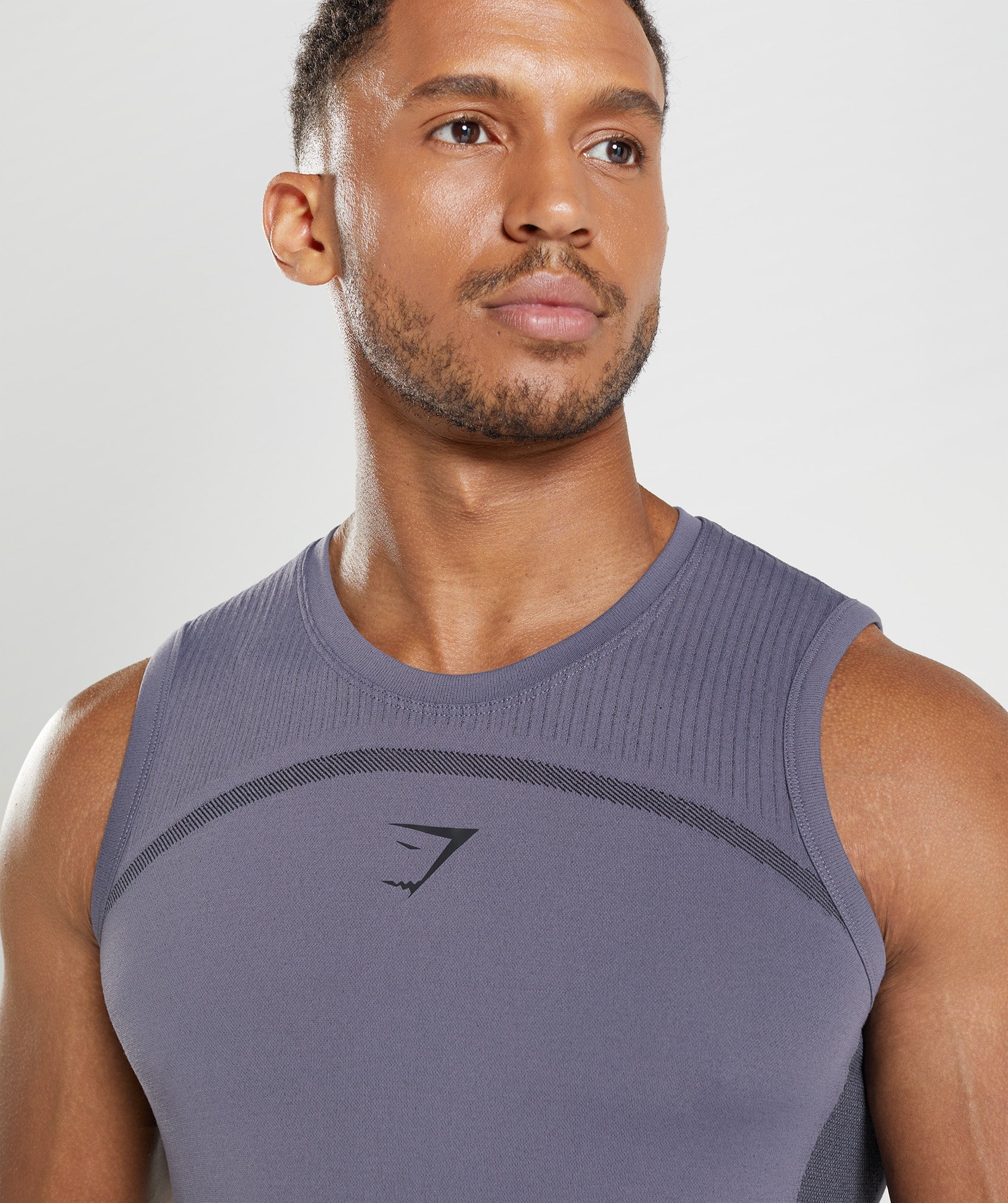 315 Seamless Tank in Mercury Purple/Black - view 6