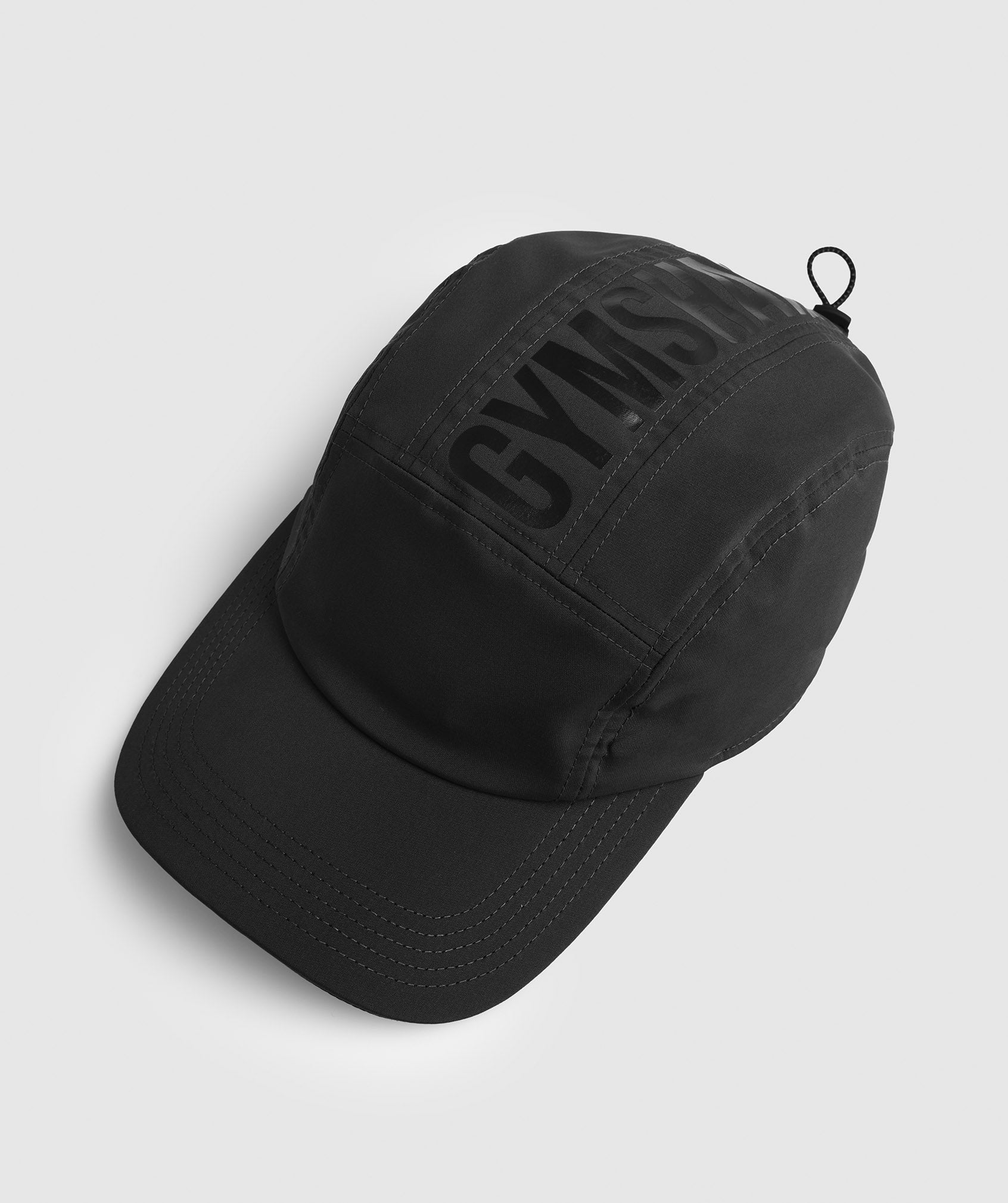 5 Panel Running Cap in Black