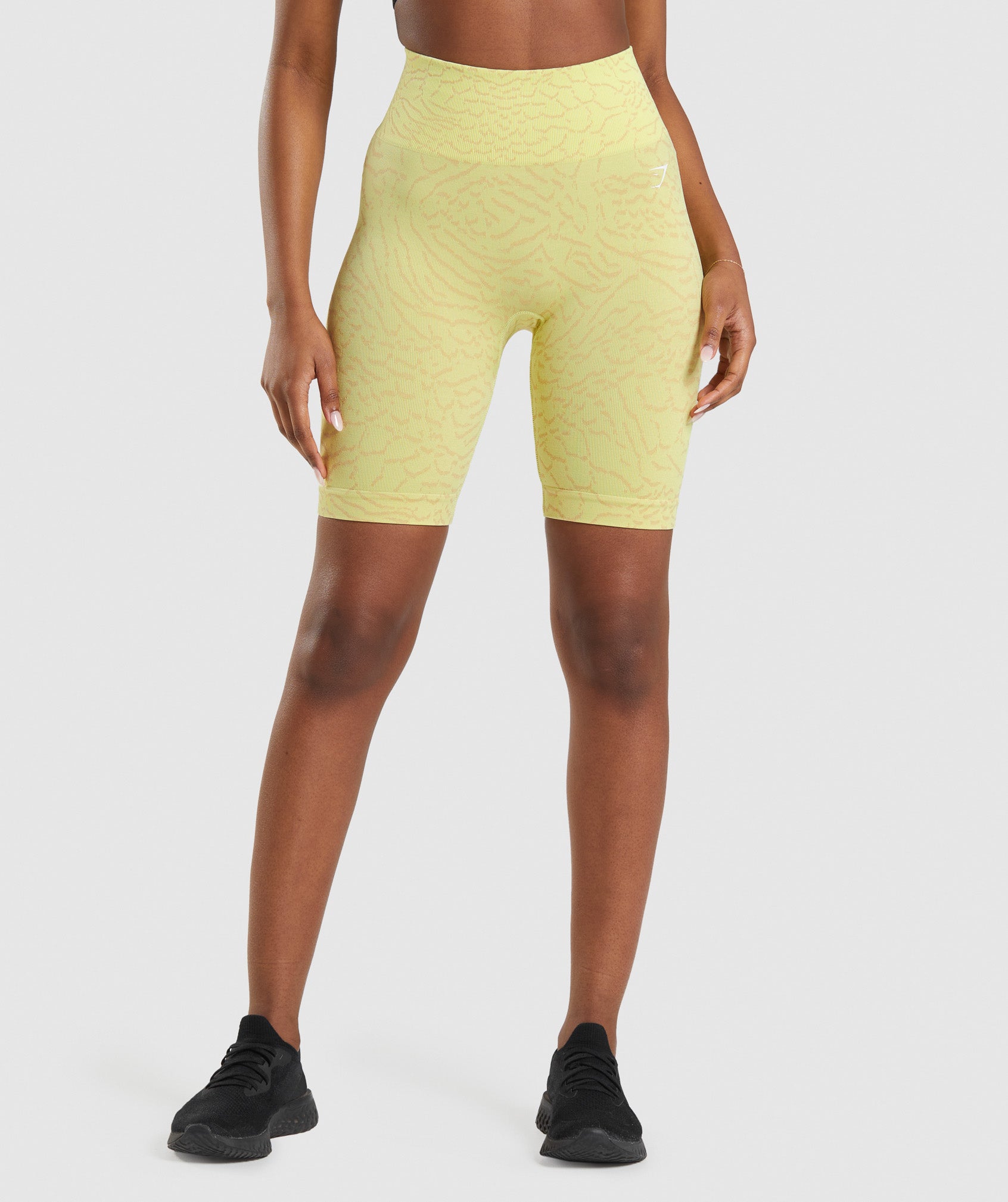 Adapt Animal Seamless Cycling Shorts in Hybrid | Firefly Yellow - view 1