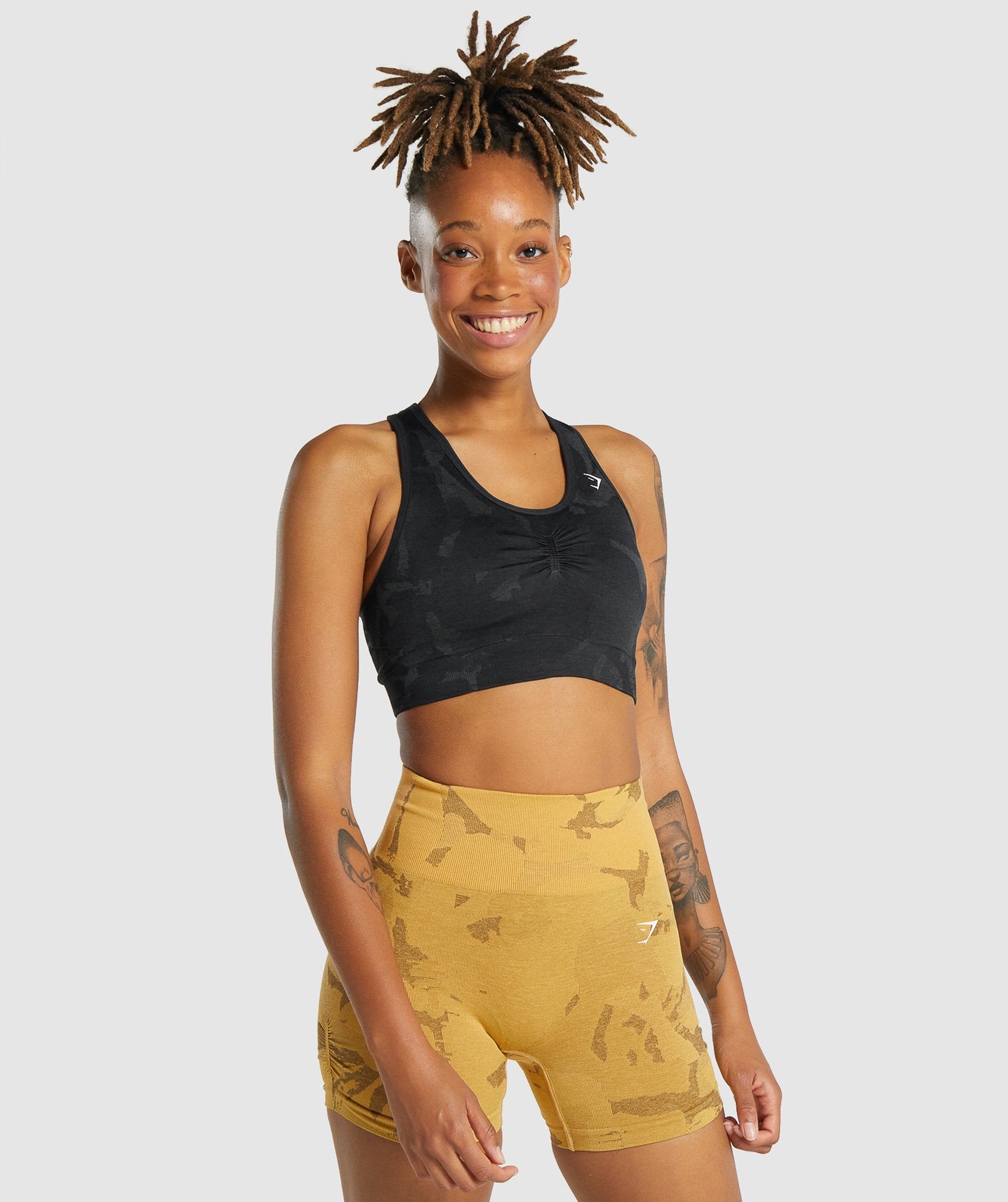Adapt Camo Seamless Racer Back Sports Bra in {{variantColor} is out of stock