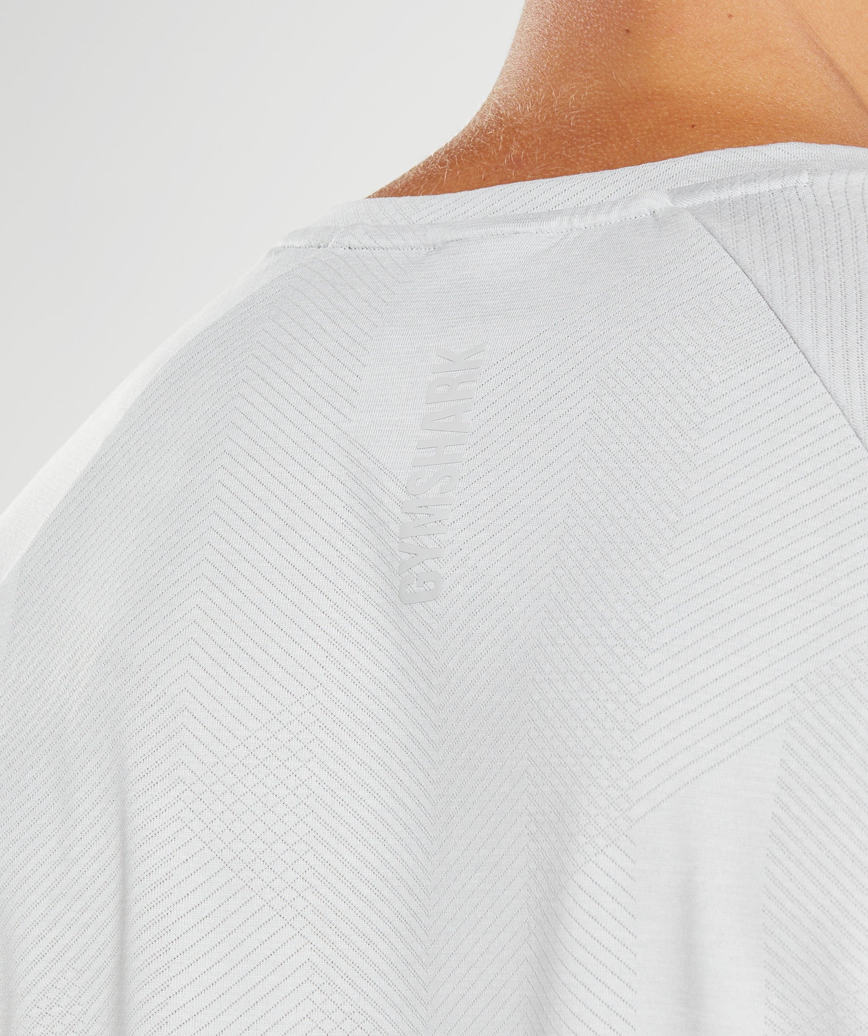 Apex Long Sleeve T-Shirt in Light Grey/White