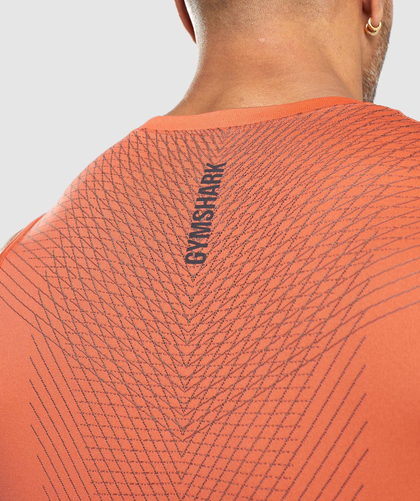 Apex Seamless Tank in Papaya Orange/Onyx Grey - view 6