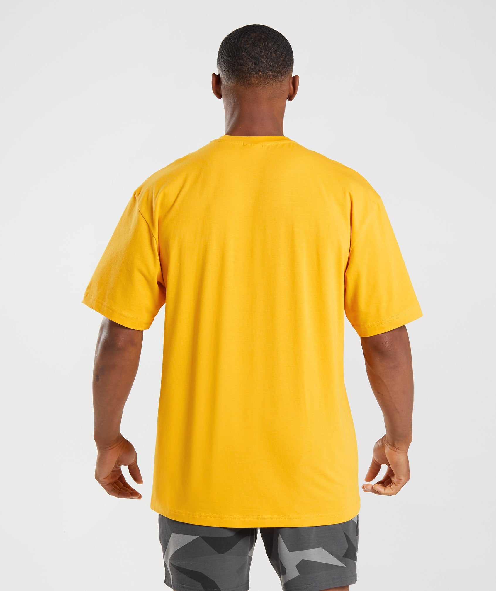 Apollo Infill Oversized T-Shirt in Saffron Yellow - view 2