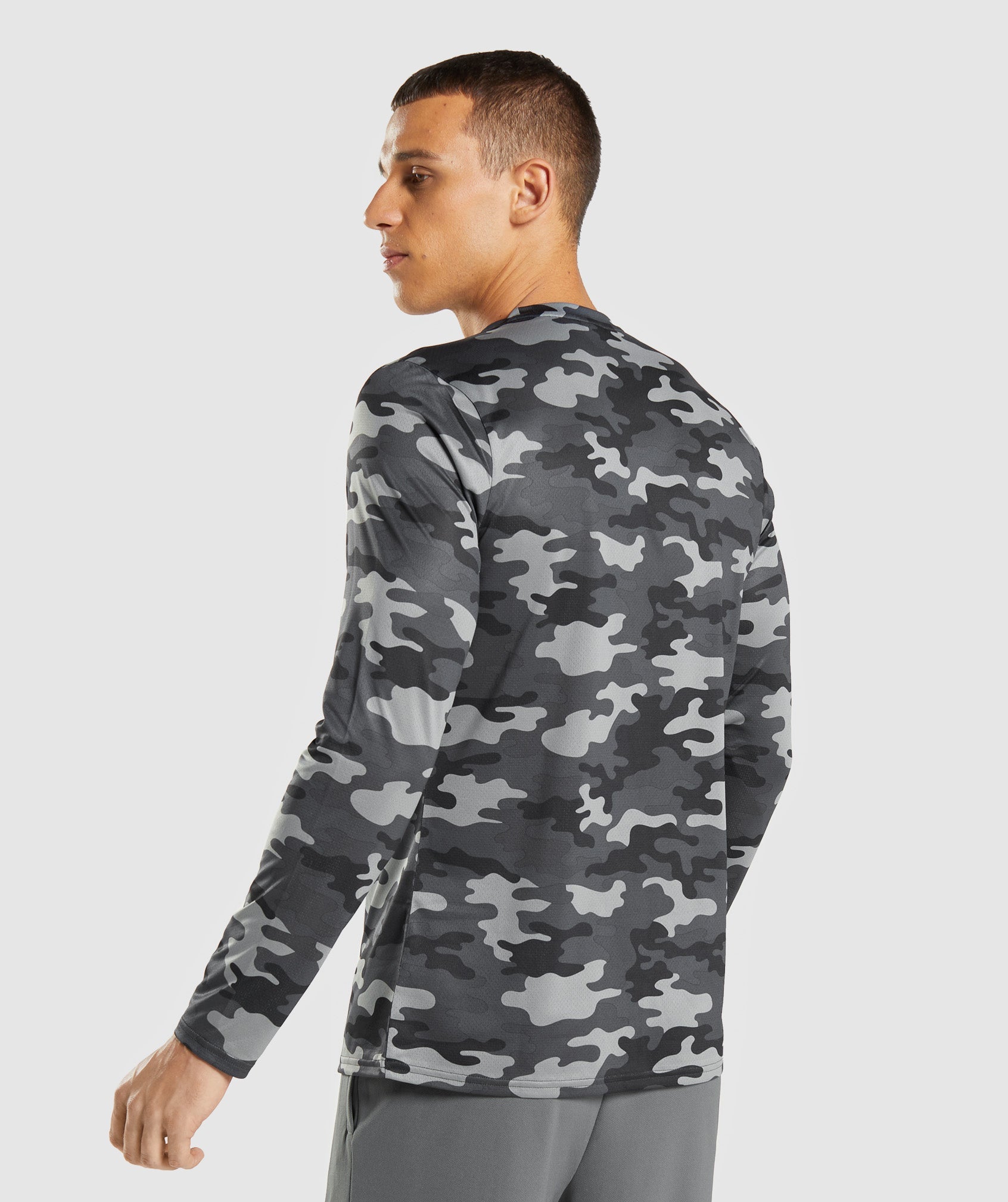 Arrival Long Sleeve T-Shirt in Grey Print