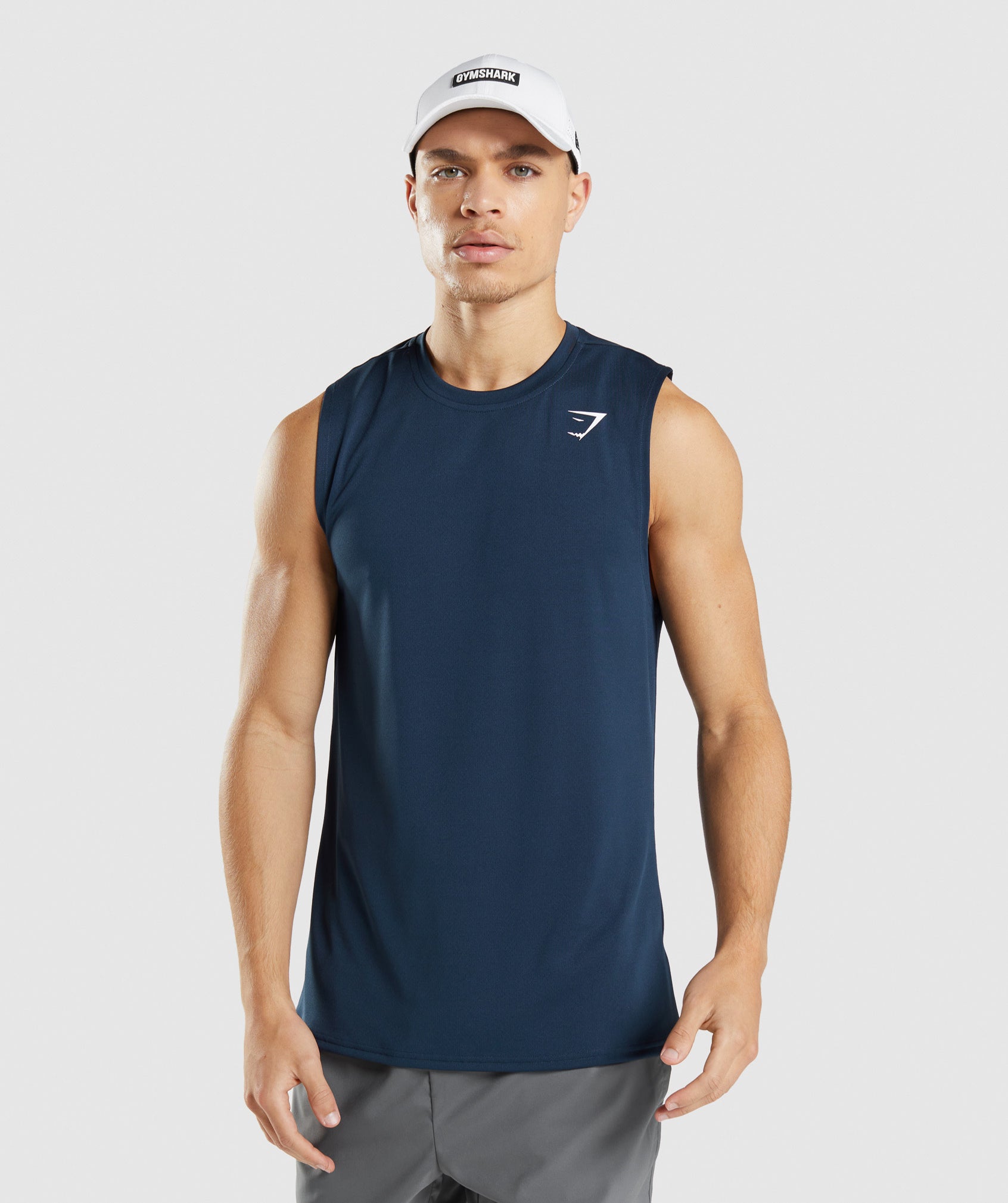 Arrival Sleeveless T-Shirt in Navy - view 1