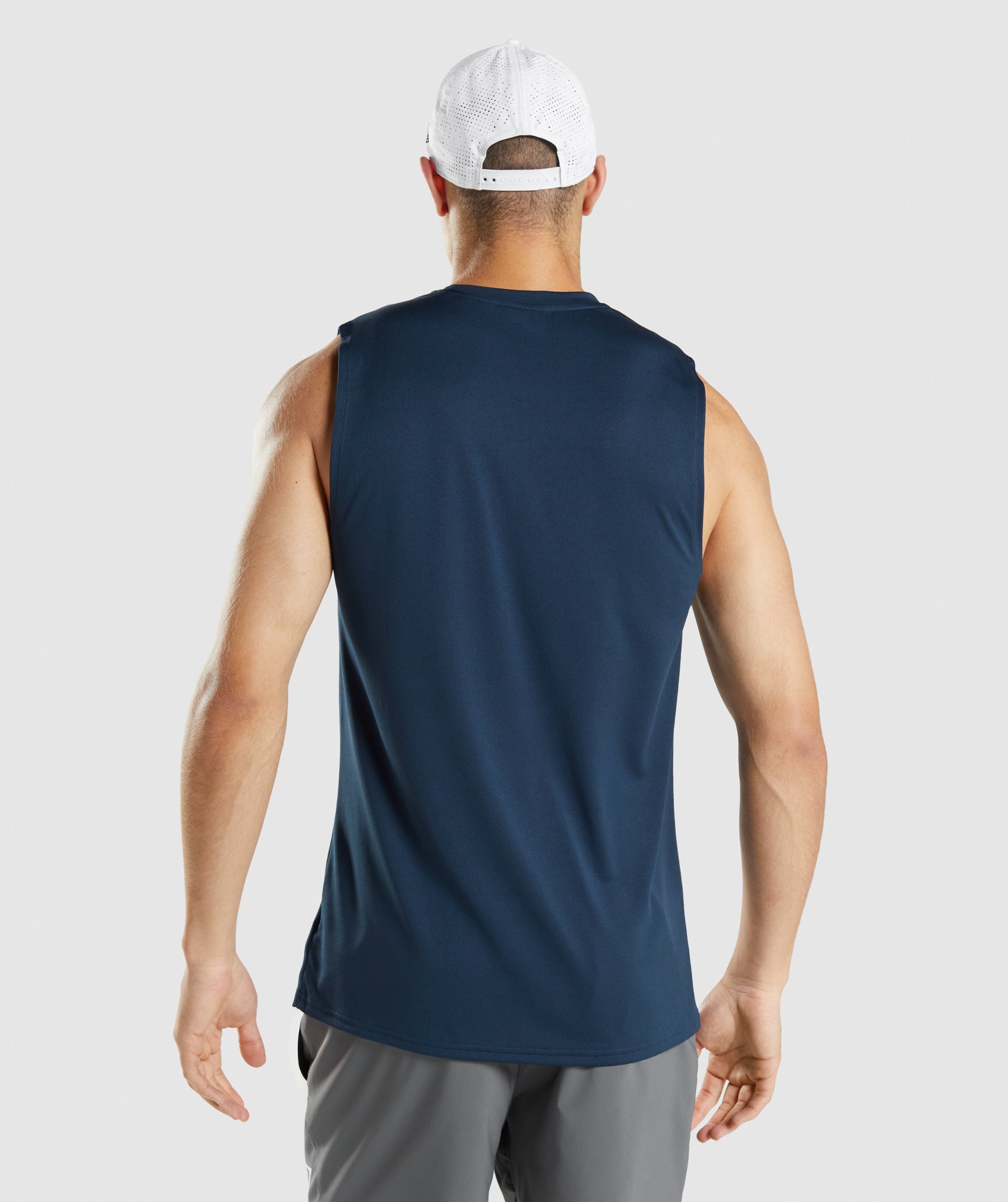 Arrival Sleeveless T-Shirt in Navy - view 2