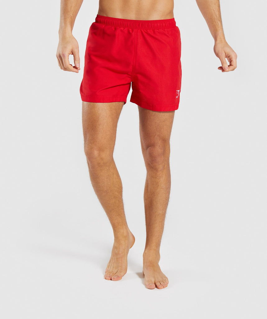 Красные короткие мужские шорты