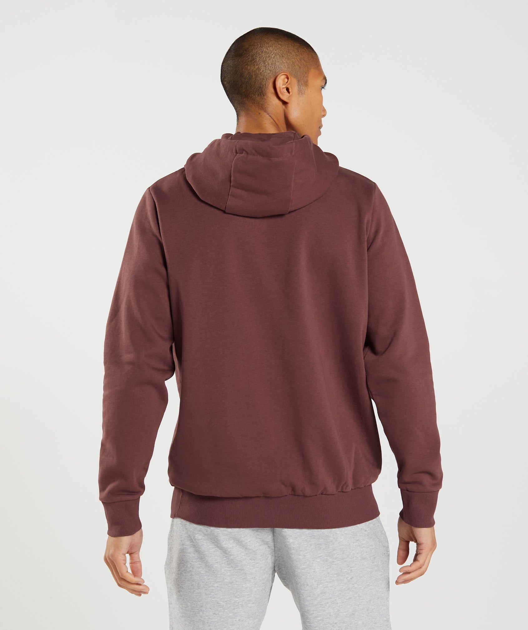 Block Hoodie in Cherry Brown