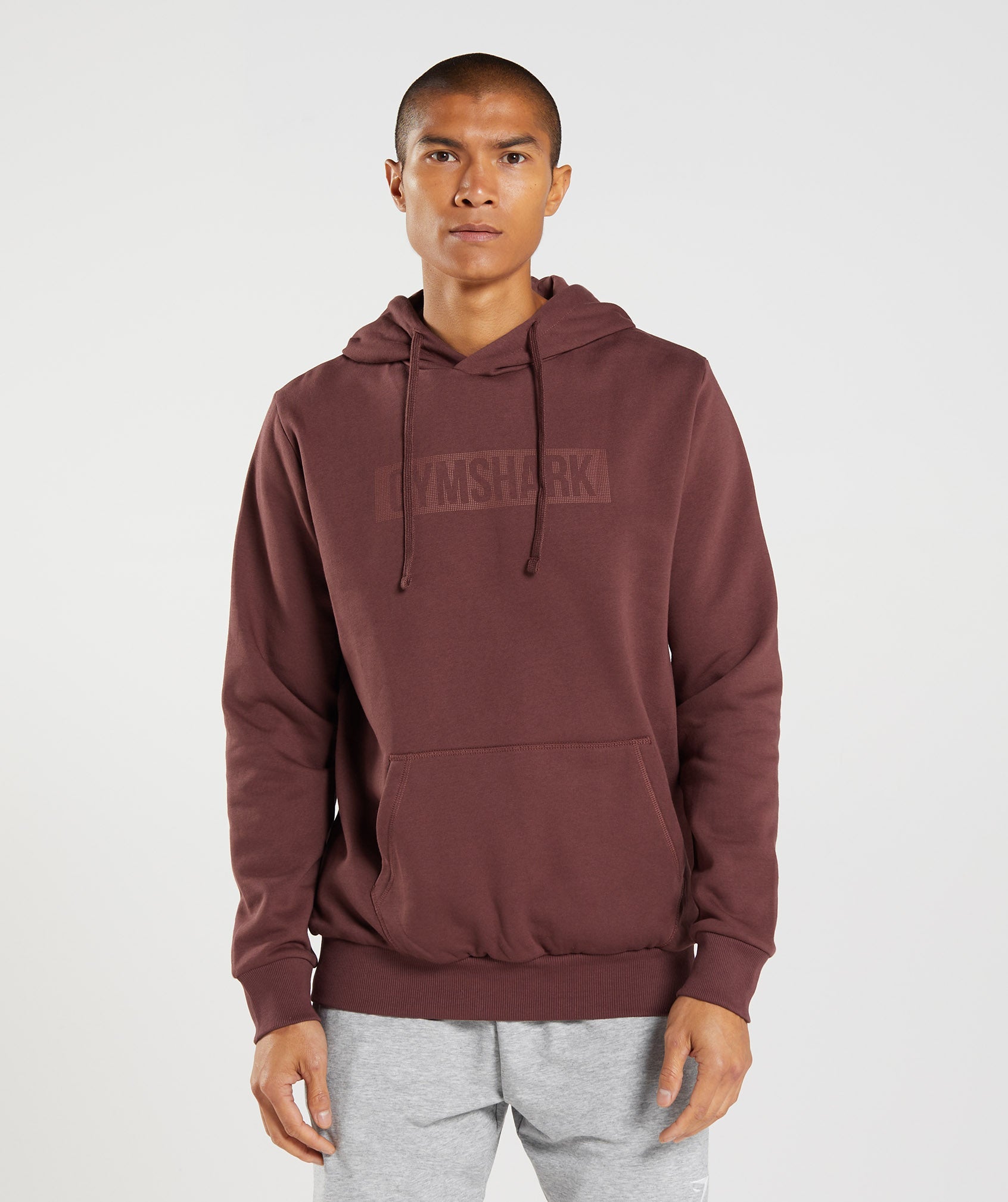 Block Hoodie in Cherry Brown