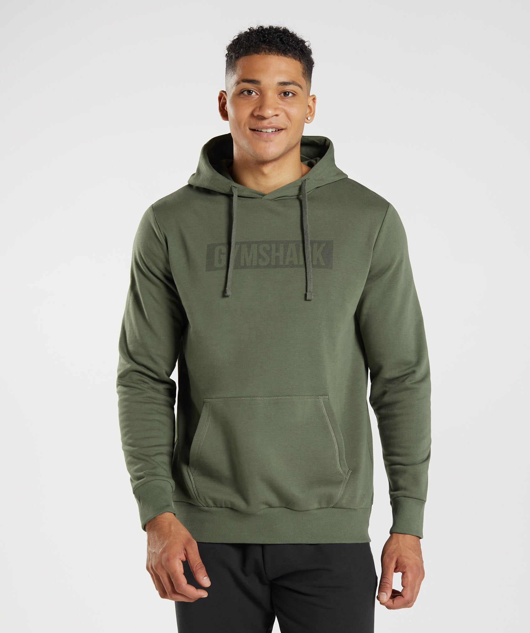 Block Hoodie in Core Olive