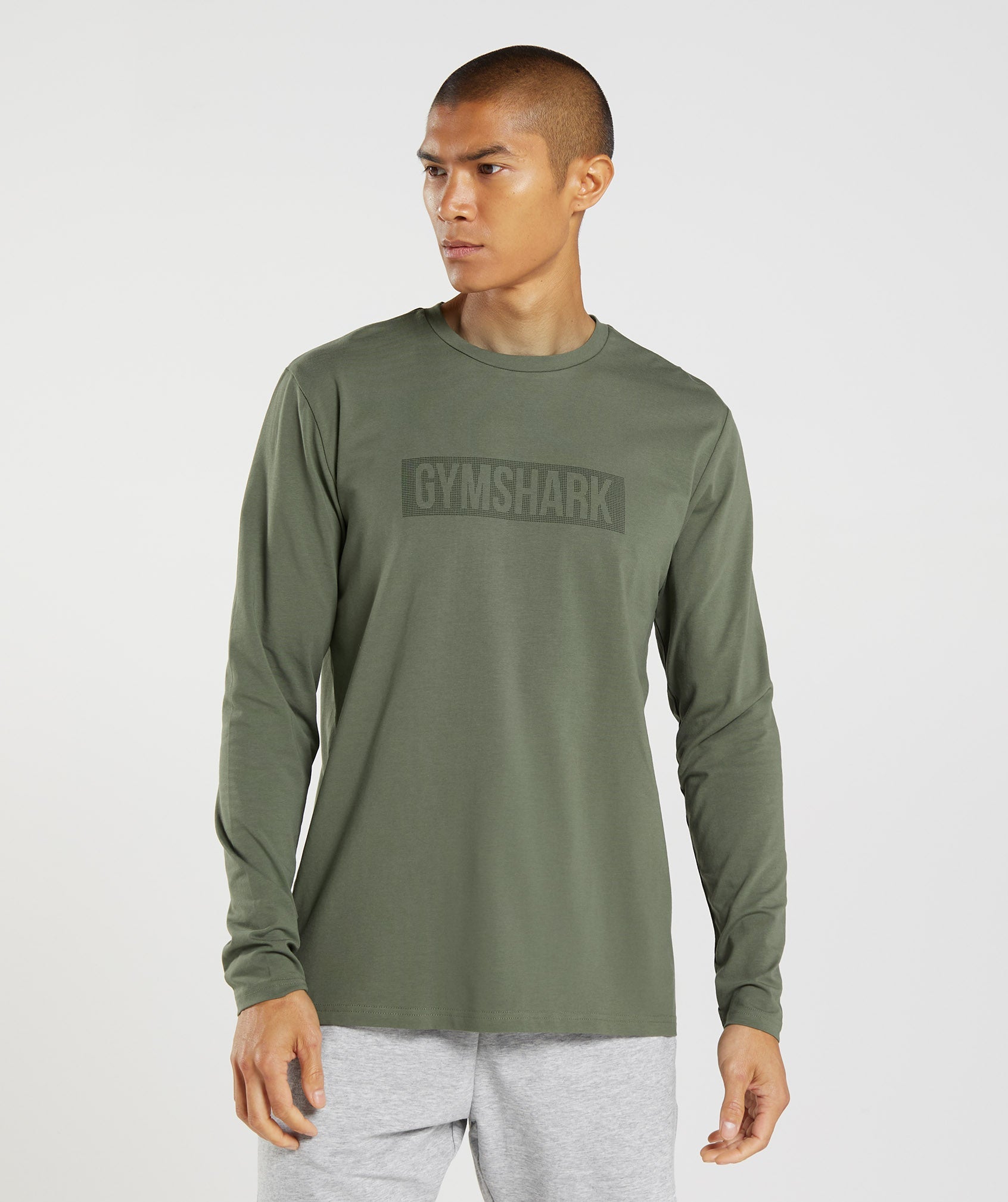 Block Long Sleeve T-Shirt in Core Olive - view 1
