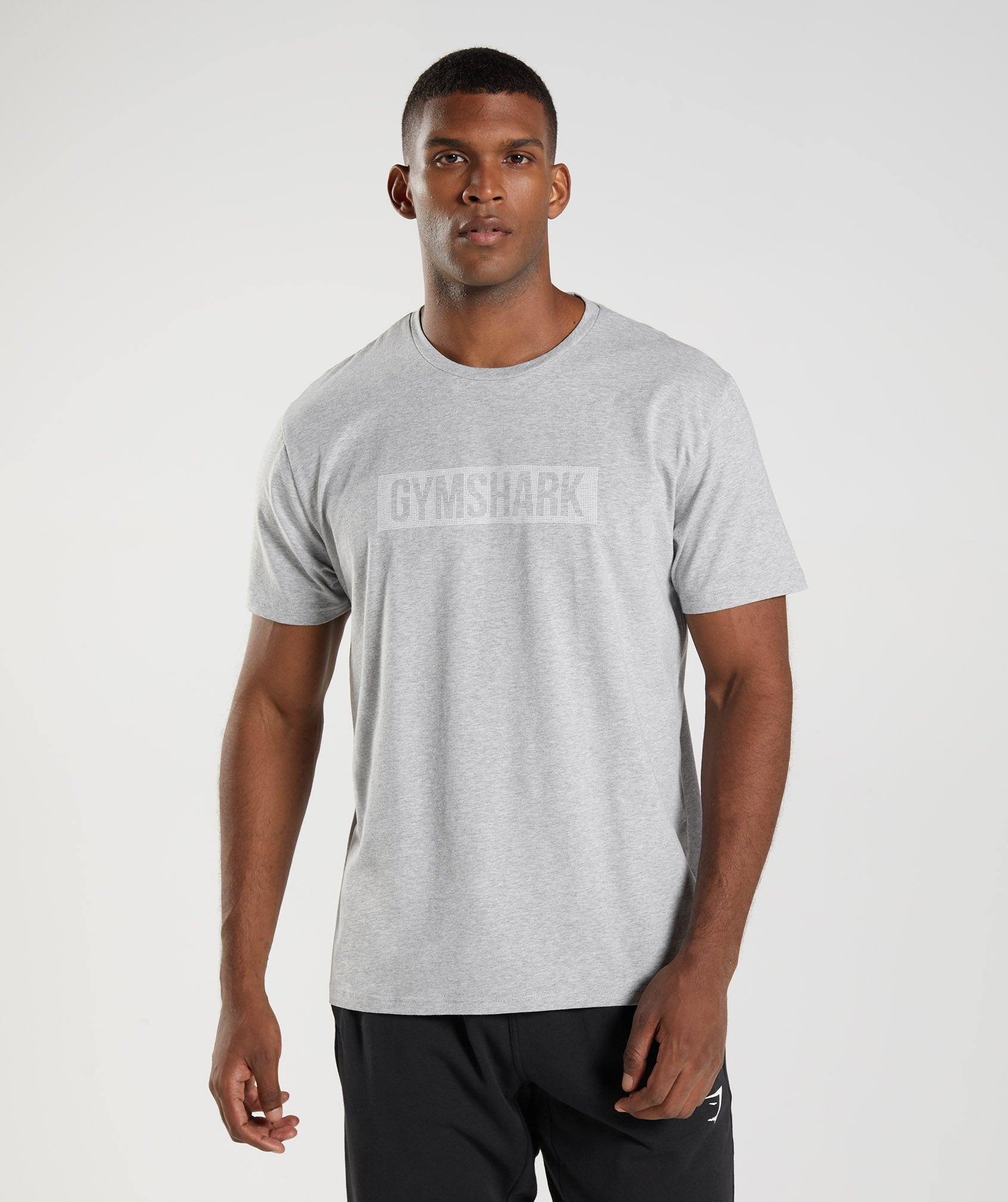 Block T-Shirt in Light Grey Marl