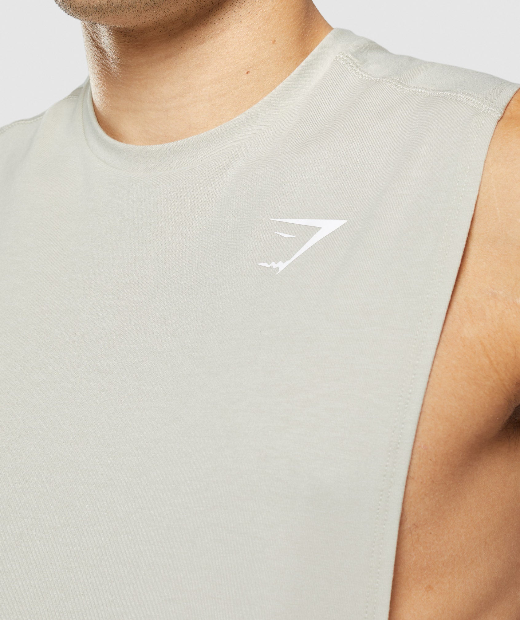 Bold Drop Arm Tank in Pebble Grey - view 7