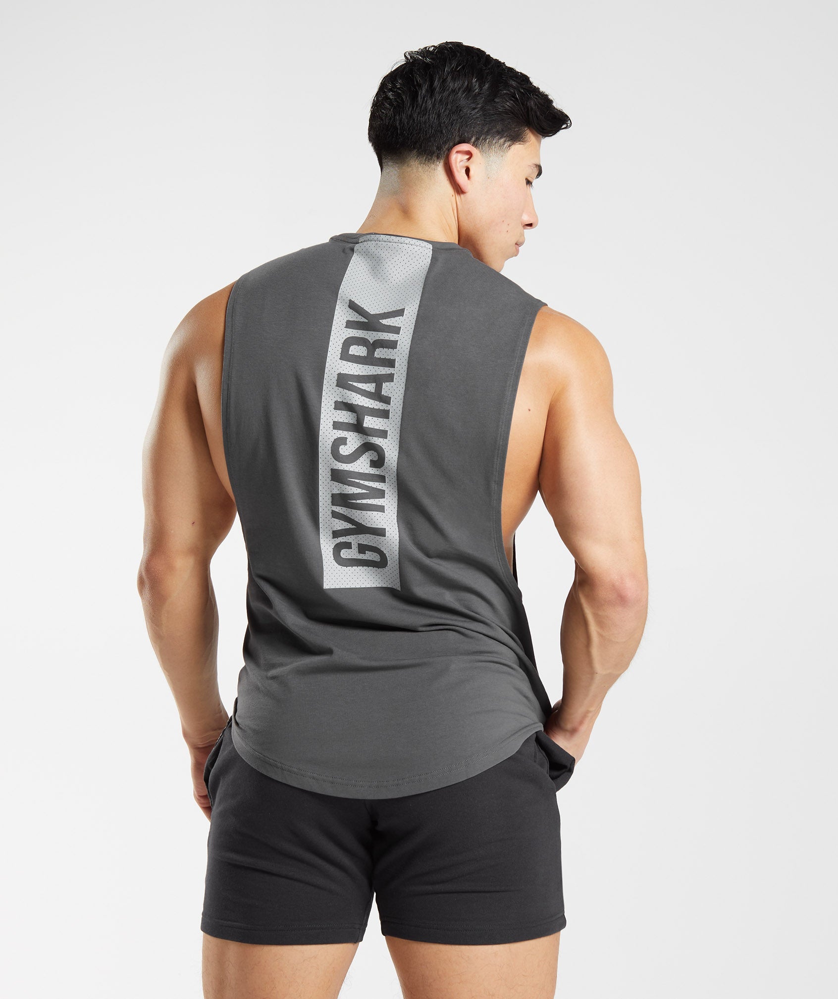 Bold Drop Arm Tank in Silhouette Grey