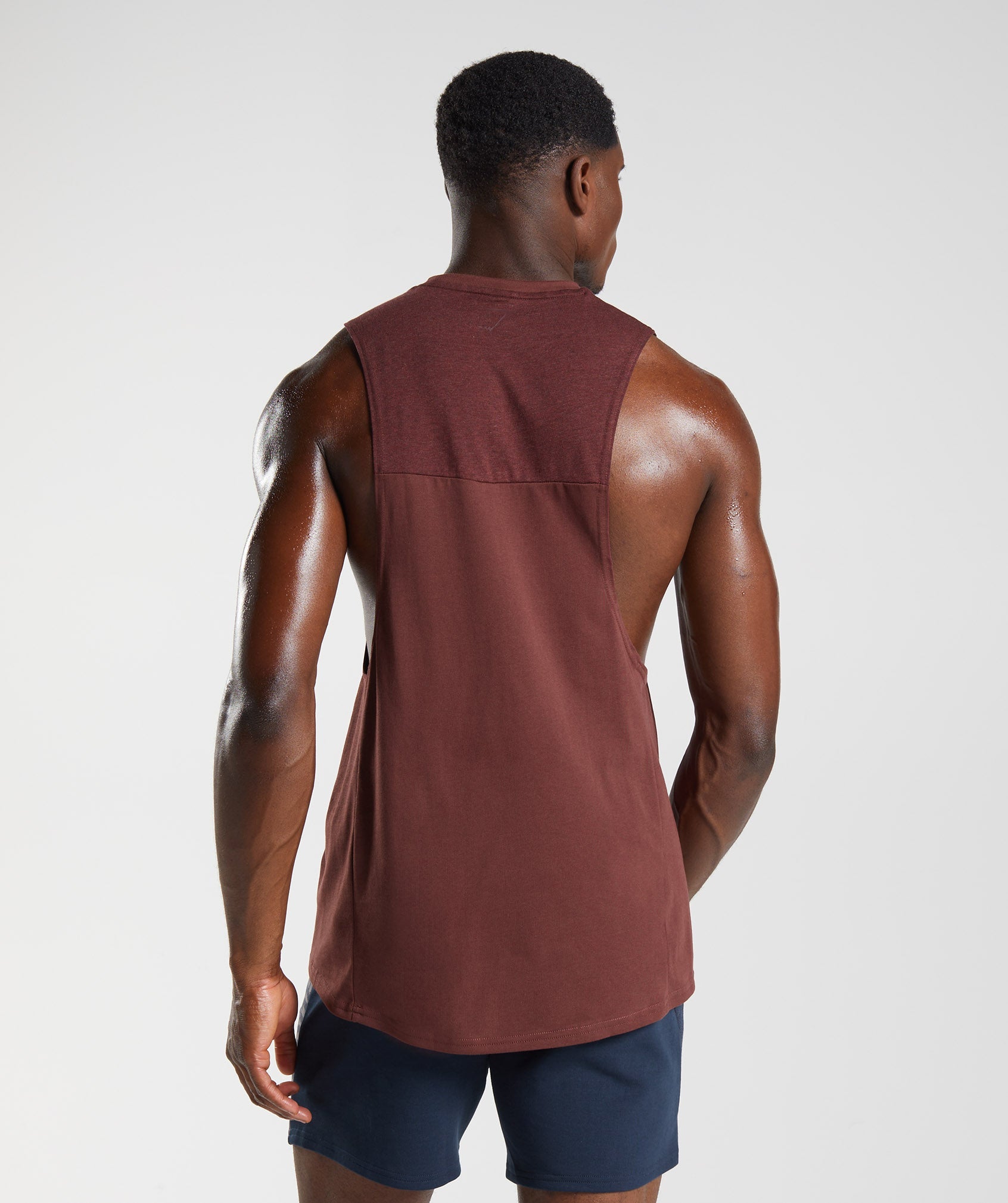 Bold React Drop Arm Tank in Cherry Brown